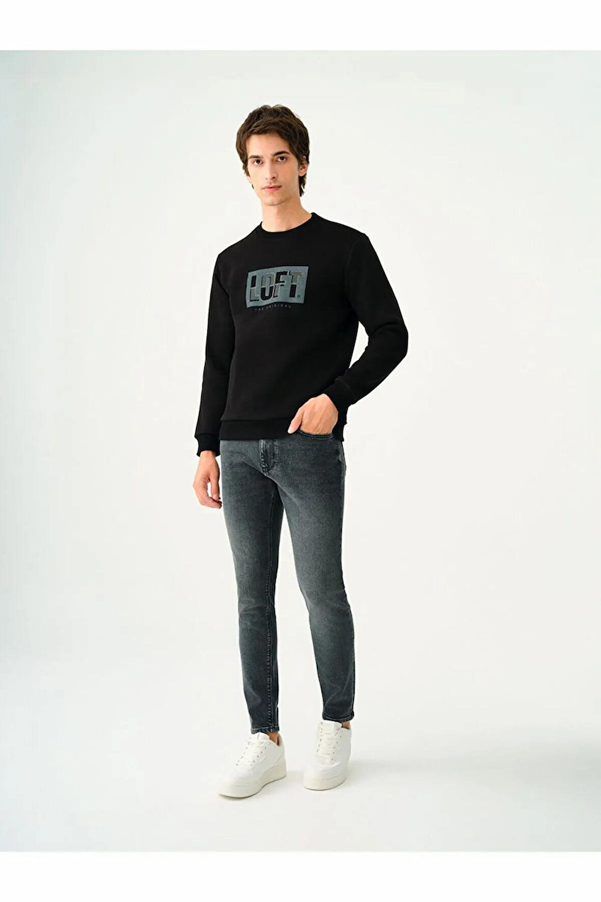 Loft Smoked Grey Wash Erkek Jean Pantolon LF2037012