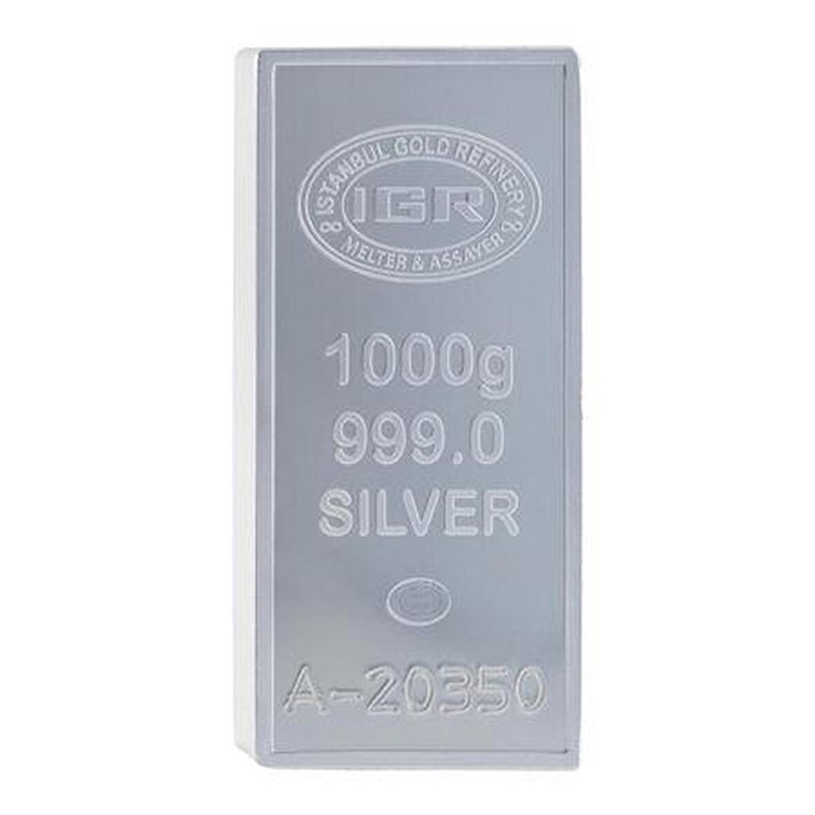 AgaKulche İAR 1000 Gram / 1 Kilo Külçe Gümüş 999.0 Saflıkta