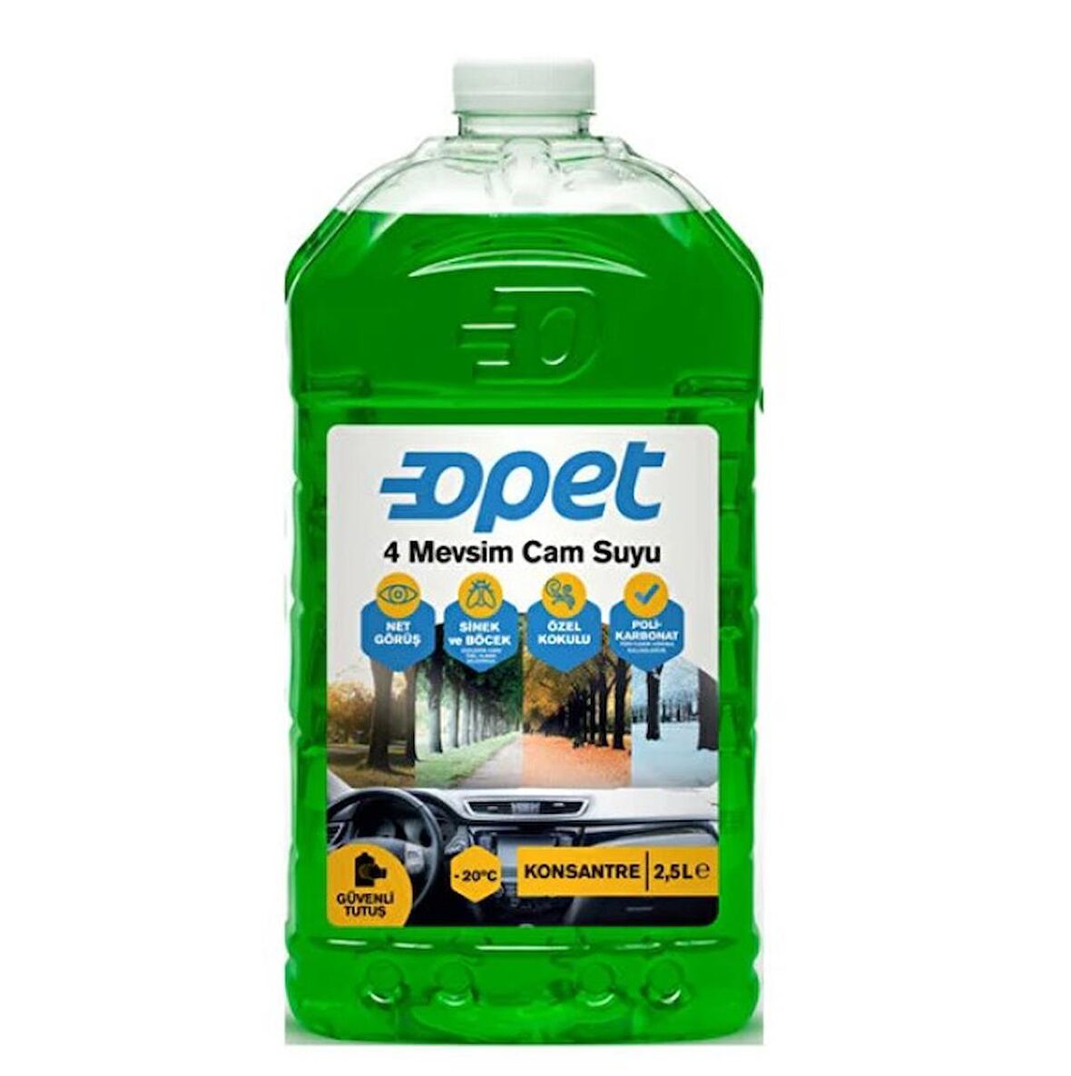 Opet Cam Suyu 4 Mevsim 2,5LT 8 adet 1 KOLİ