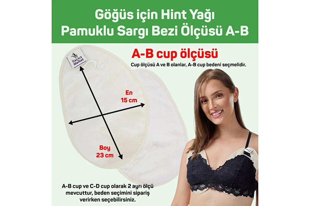 Göğüs Hint Yağı Sargı Bezi - A-B CUP