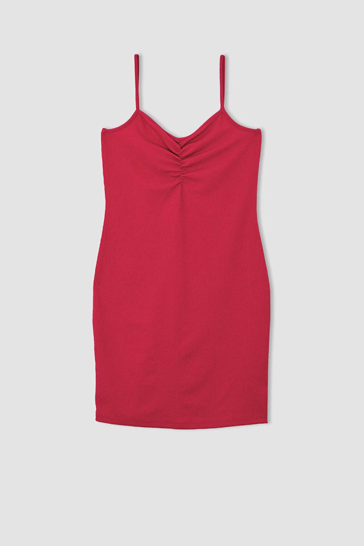 Bodycon Askılı Midi Örme Elbise Y3257AZ22SMPN178