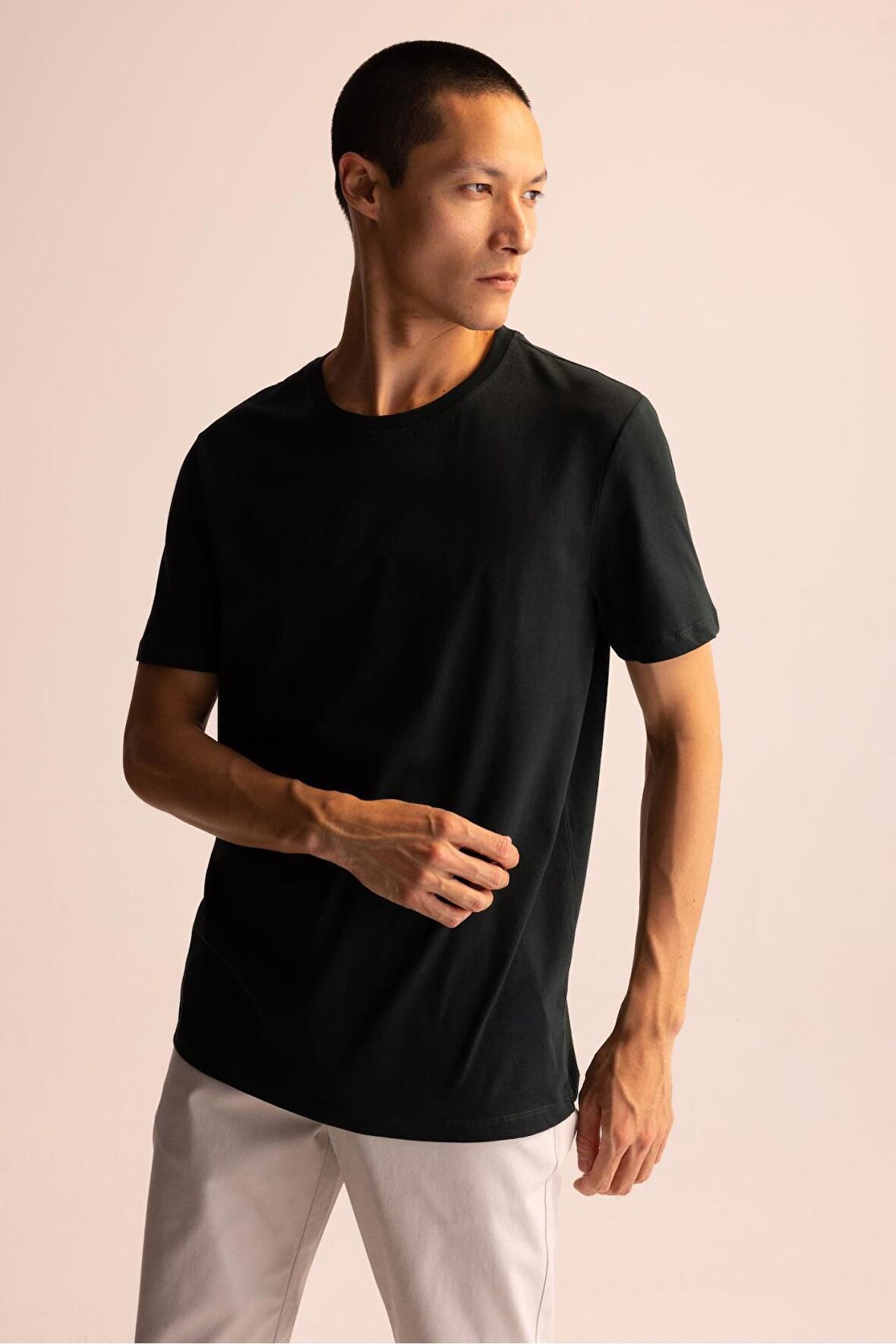 DeFacto Regular Fit Bisiklet Yaka Basic Kısa Kollu %100 Pamuk Tişört M7666AZ23SPGN596