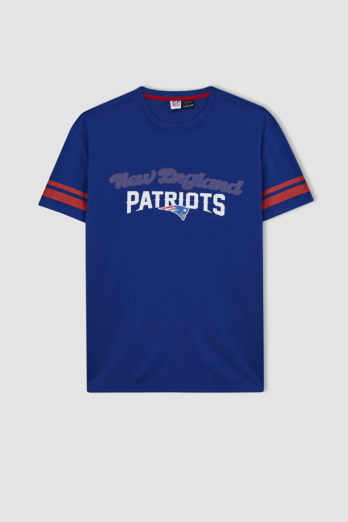 Defacto Fit NFL New England Patriots Standart Fit Bisiklet Yaka Tişört A2015AX23SMBE89