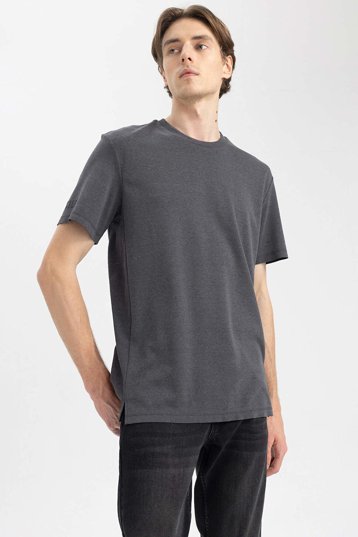 DeFacto Regular Fit Bisiklet Yaka Basic Kısa Kollu Premium Tişört Z9346AZ23SPAR198