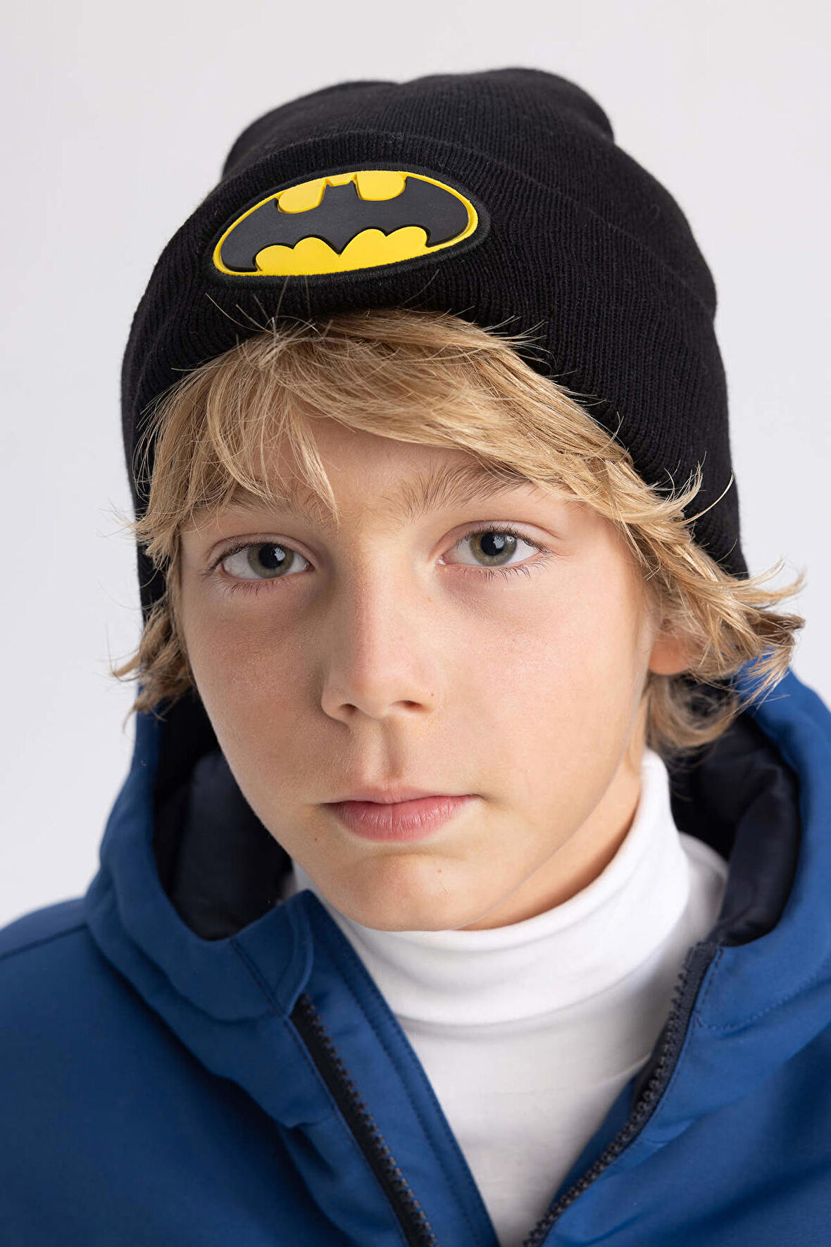 DeFacto Erkek Çocuk Batman Etiketli Triko Bere X9219A623WNBK23