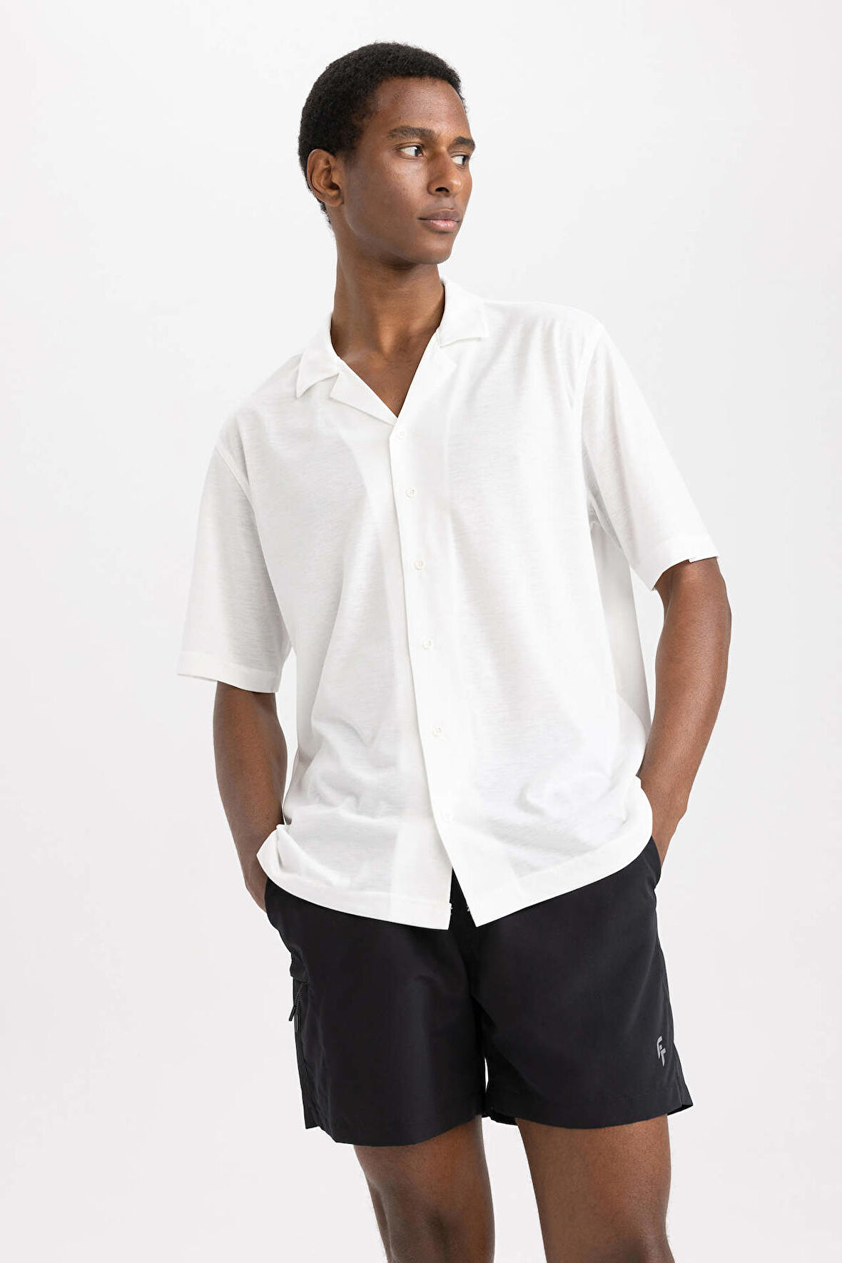 Fit Oversize Fit Apas Yaka Sporcu Tisört