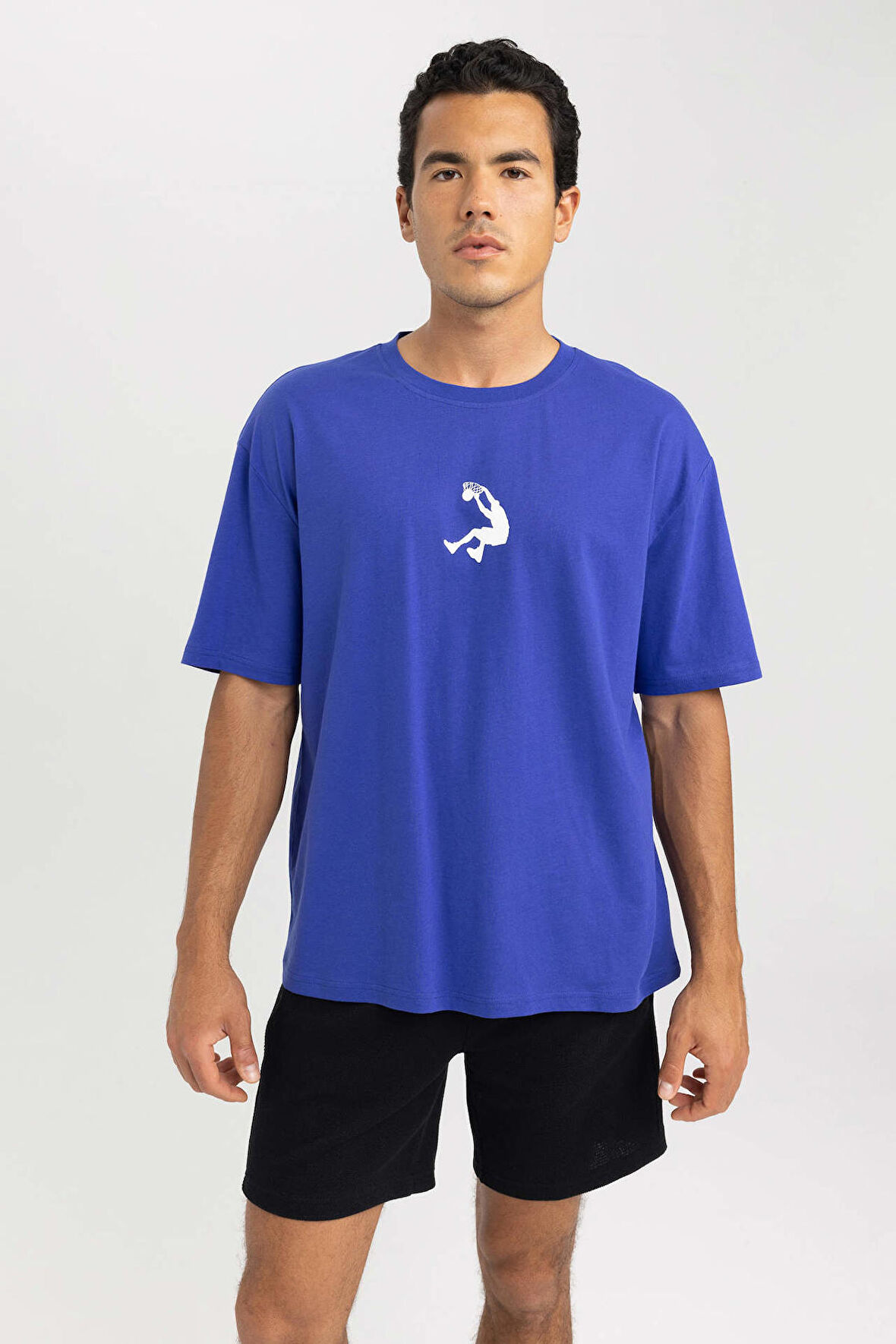 Fit Shaquille O'Neal Oversize Fit Bisiklet Yaka Tisört