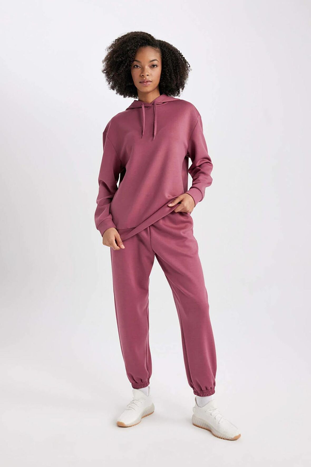 DeFactoFit Oversize Geniş Kalıp Sporcu Eşofman Altı Çift Cepli Jogger Paça Standart Boy Skuba Dalgıç Kumaş Z6694AZ24SPBR88