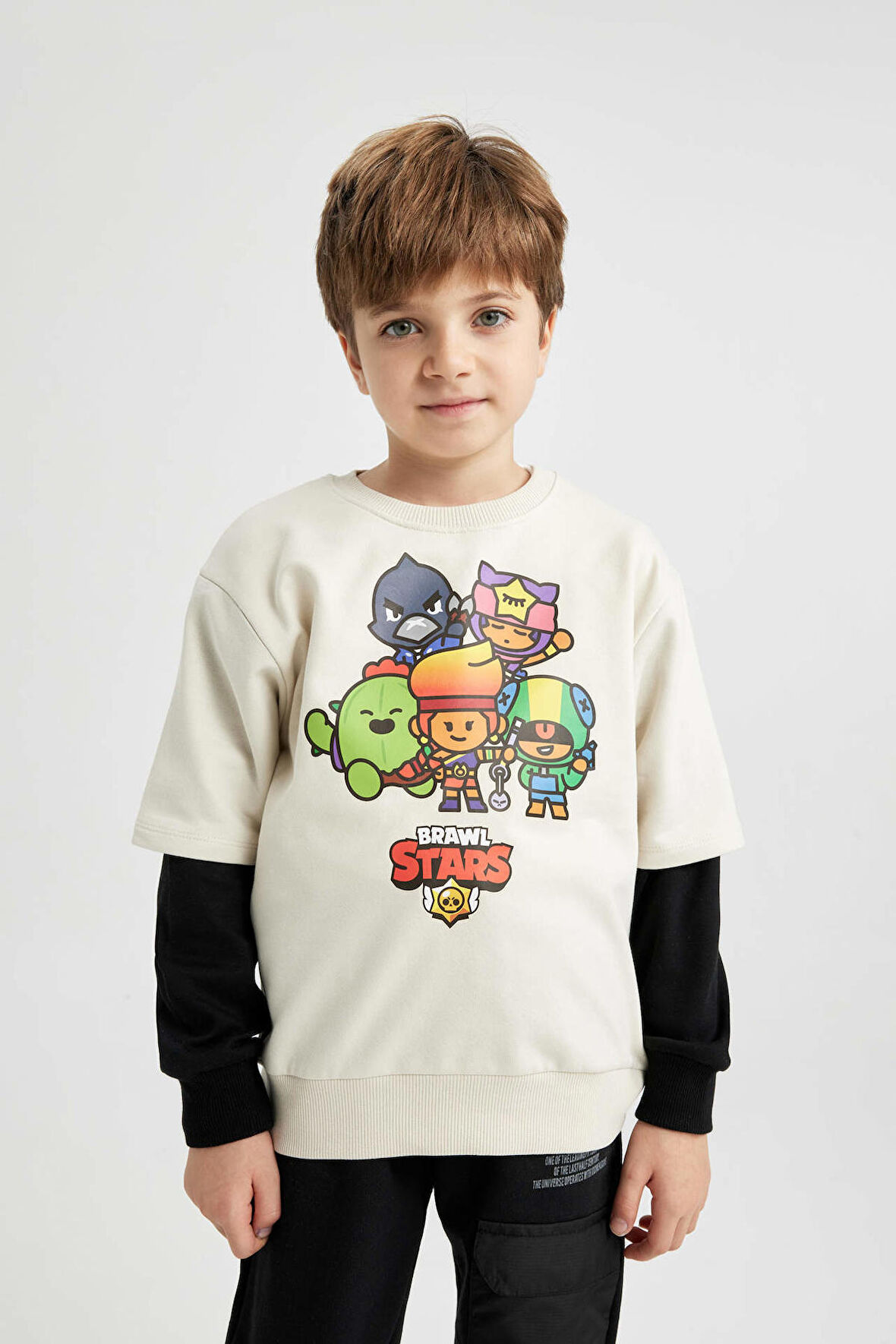 DeFacto Erkek Çocuk Brawl Stars Bisiklet Yaka Sweatshirt B2213A823WNER117