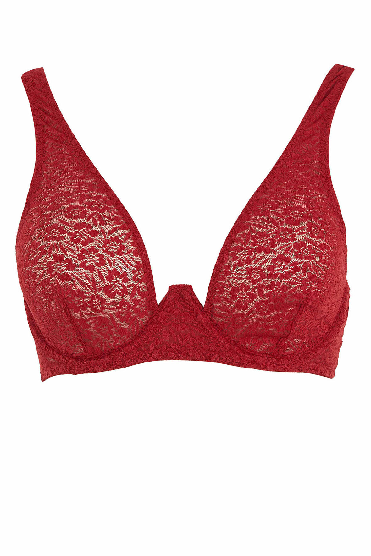 DeFacto Fall in Love Dantelli Kapsız Pedsiz Balenli Bra A8422AX23WNBR114