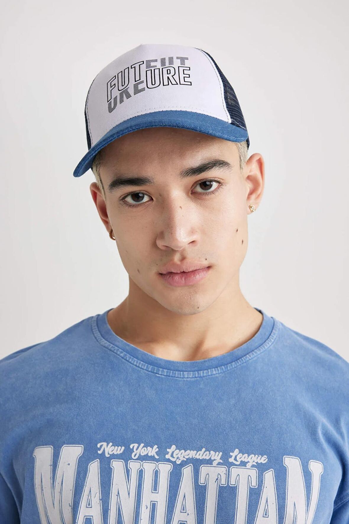 DeFacto Erkek Baskılı Dokuma Beyzbol Basketbol Şapkası B8002AX24SMKR1