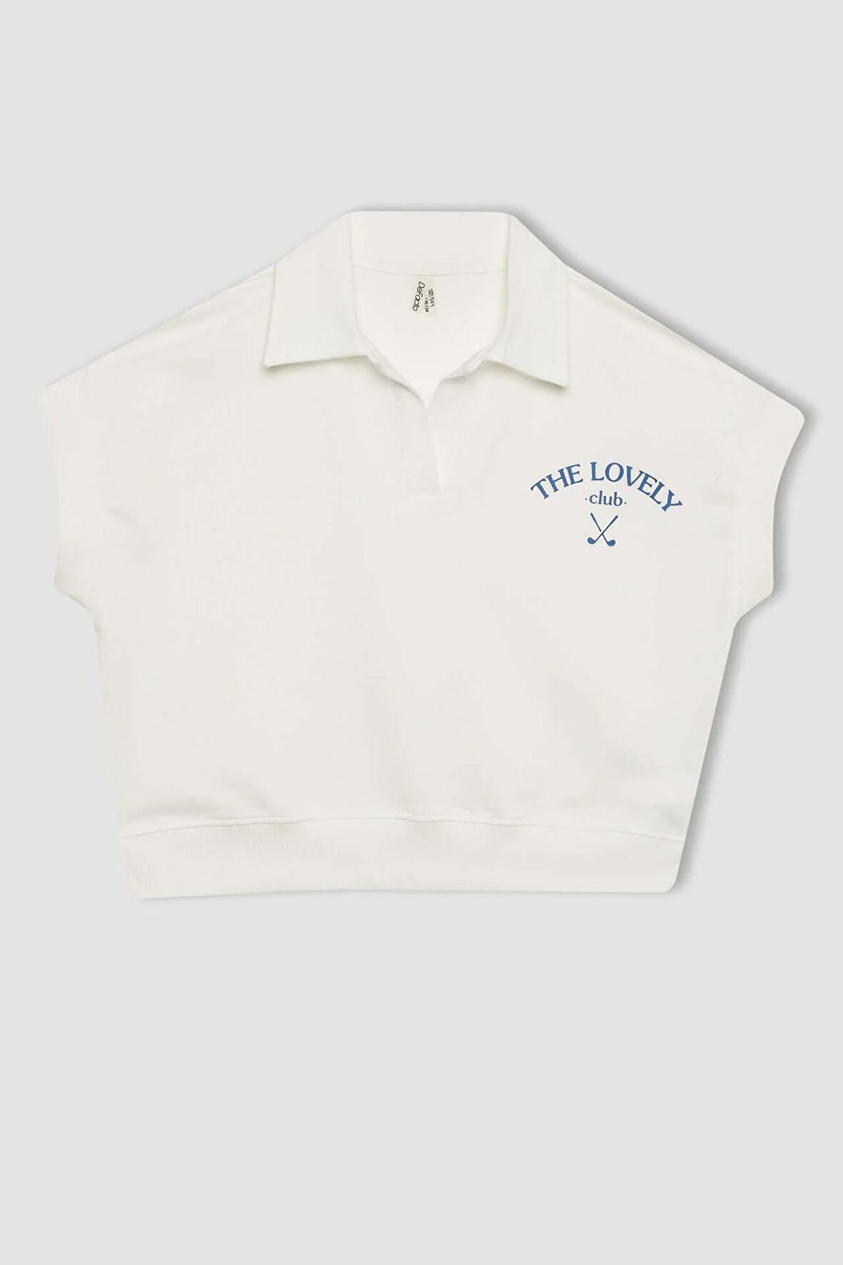DeFacto Kız Çocuk Oversize Geniş Kalıp Baskılı Kısa Kollu Polo Tişört B9689A824SMER85