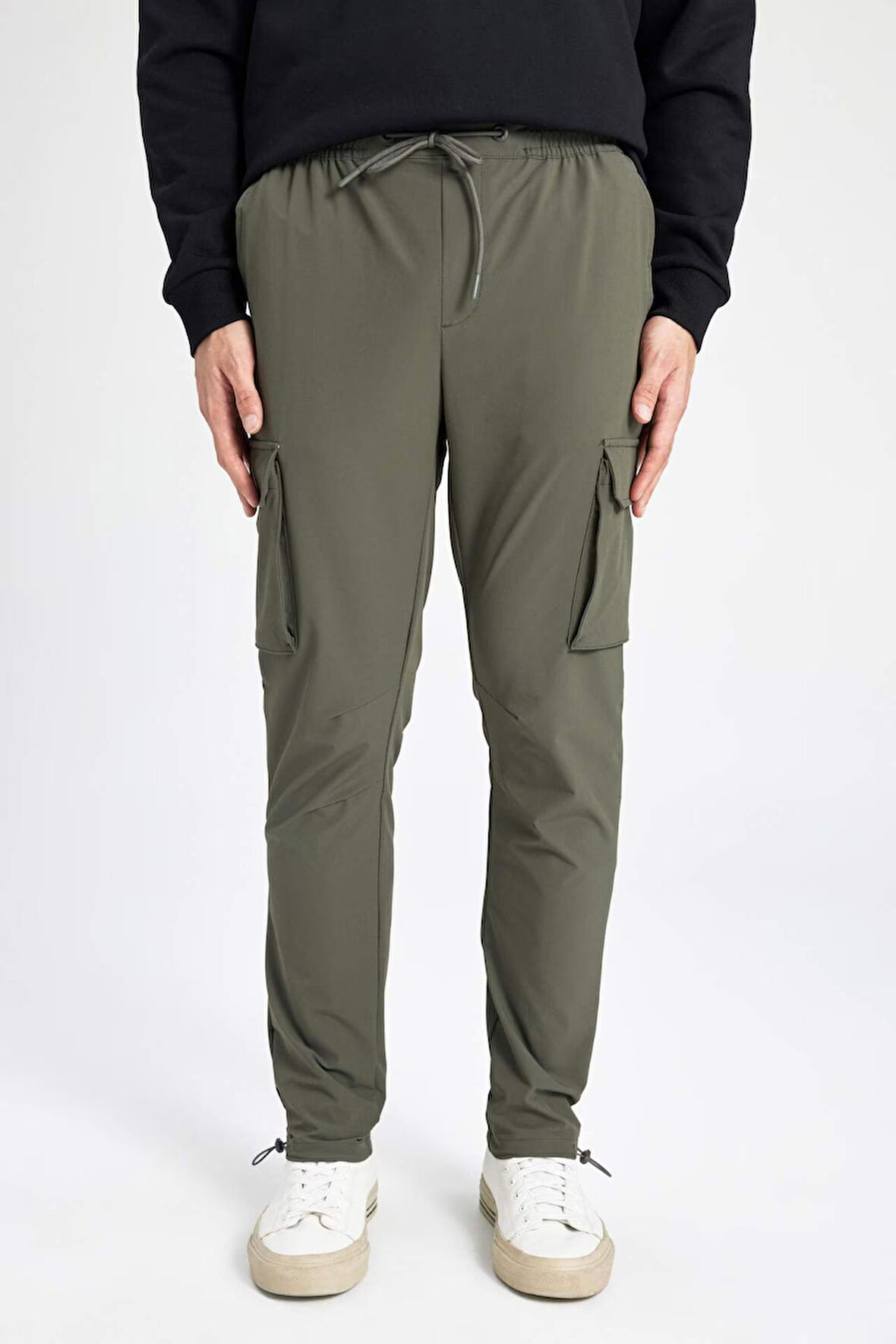 Yazlık Taktik Jogger Pantolon Slim Fit Dar Kesim Kargo Cepli