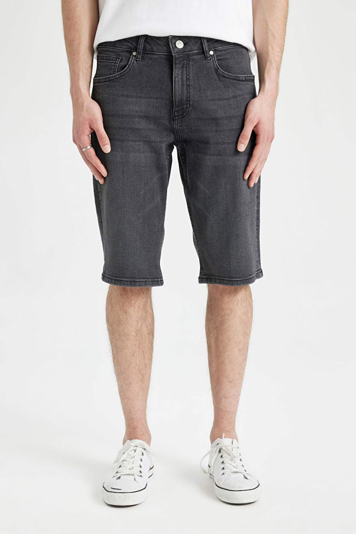 Regular Fit Jean Bermuda Şort