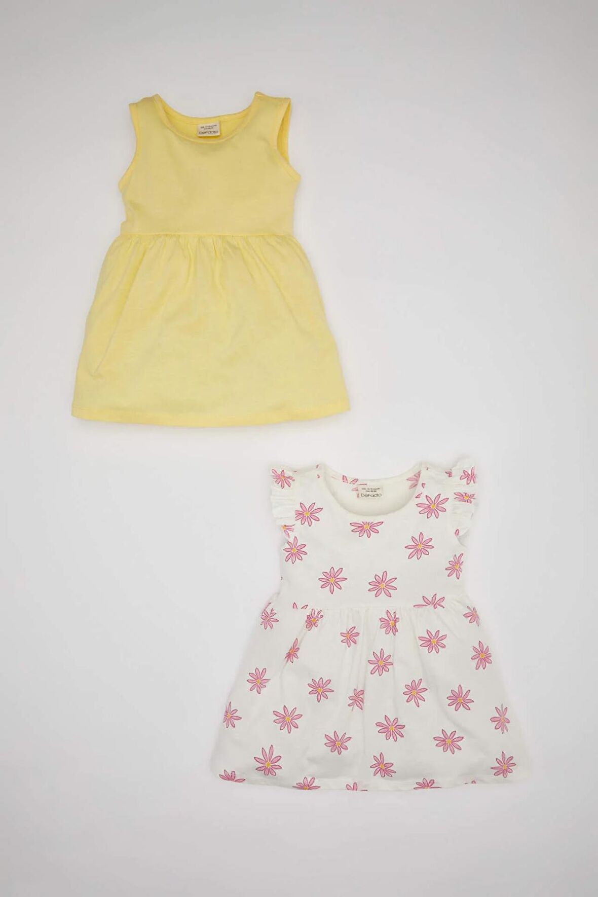 DeFacto Kız Bebek Desenli Kolsuz 2'li Elbise C0071A524SMYL115