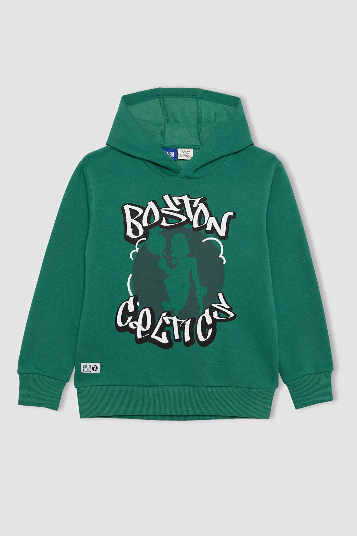 DeFacto Erkek Çocuk NBA Boston Celtics Kapüşonlu Kalın Sweatshirt B4909A823WNGN215