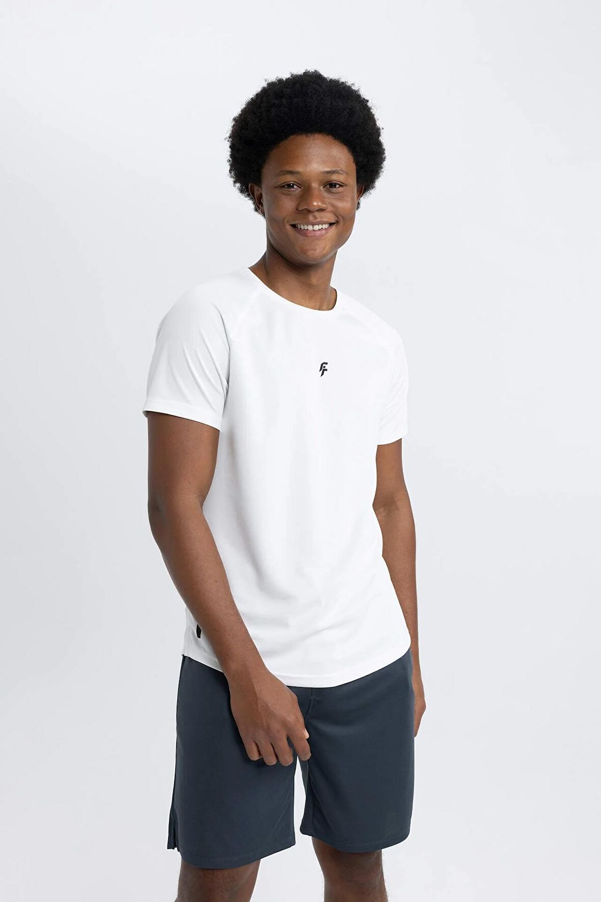 DeFactoFit Slim Fit Dar Kesim Bisiklet Yaka Baskılı Sporcu Kısa Kollu Tişört V2887AZ24SPWT80