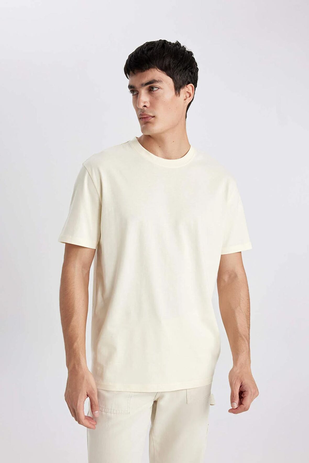 DeFacto New Regular Fit Bisiklet Yaka Kısa Kollu %100 Pamuk Basic Tişört V7699AZ24SPYL504