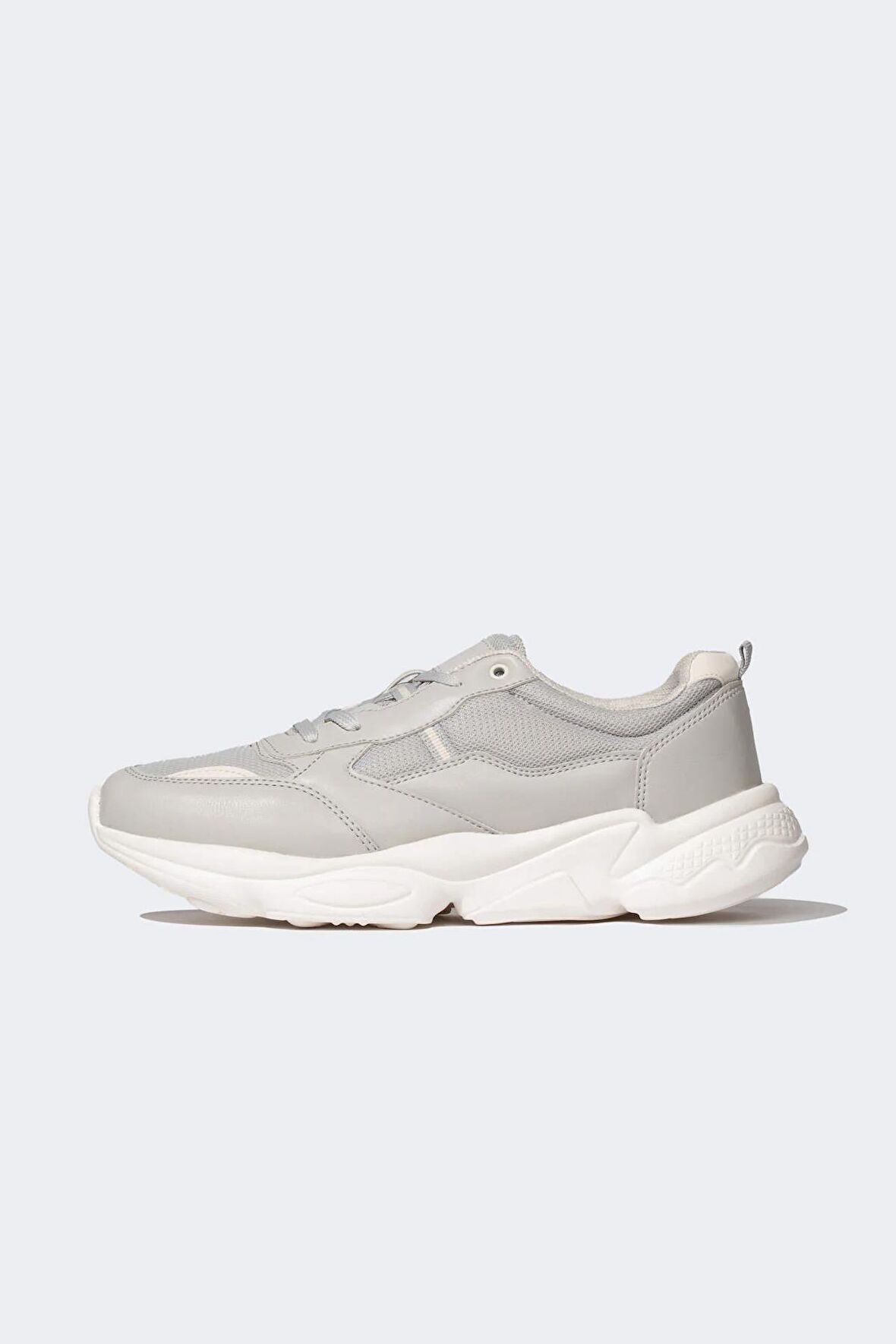 Erkek Yüksek Taban Bağcıklı Suni Deri Sneaker