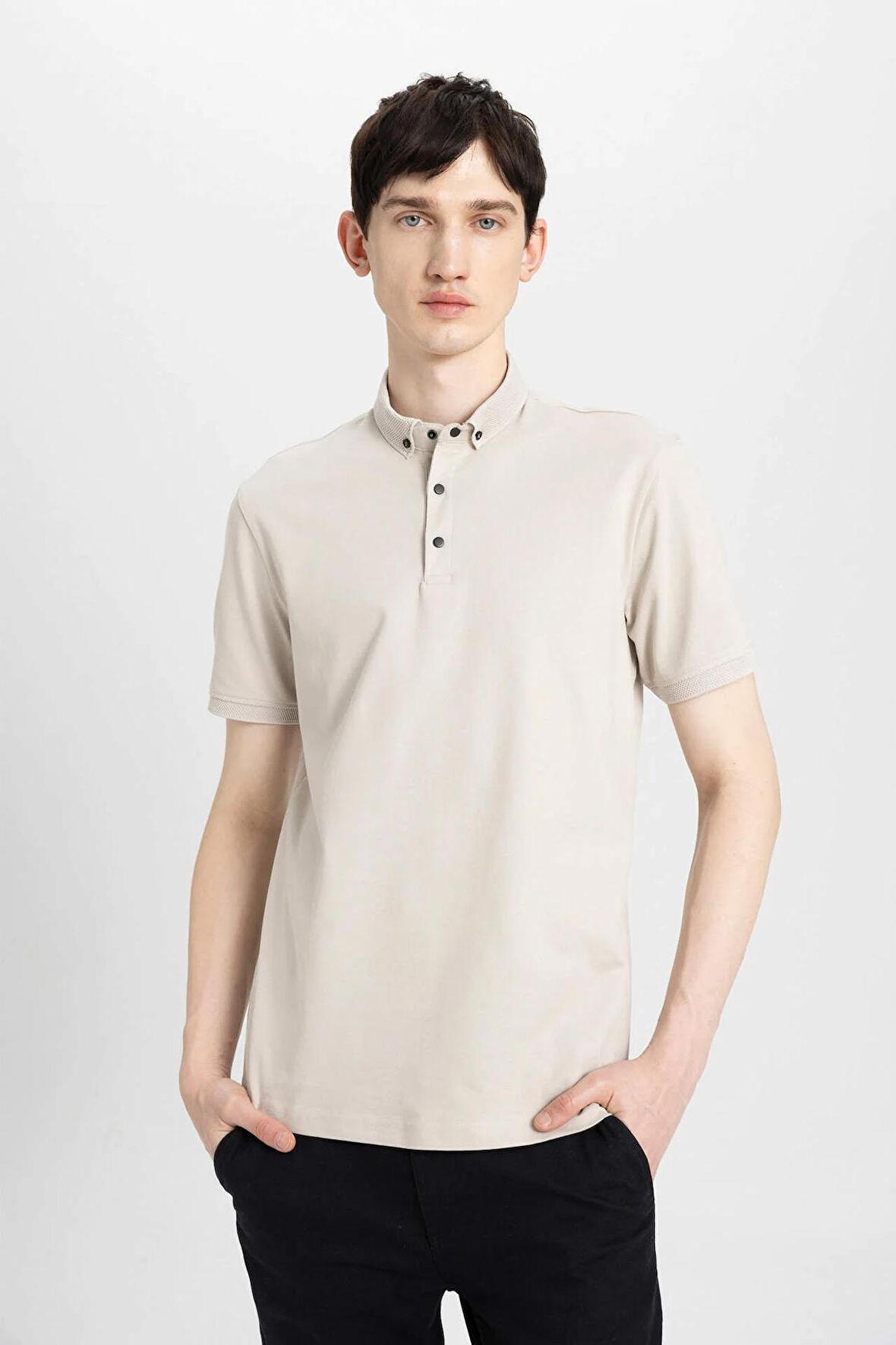 DeFacto Slim Fit Kısa Kollu Basic Polo Tişört T5259AZ24SPBG170