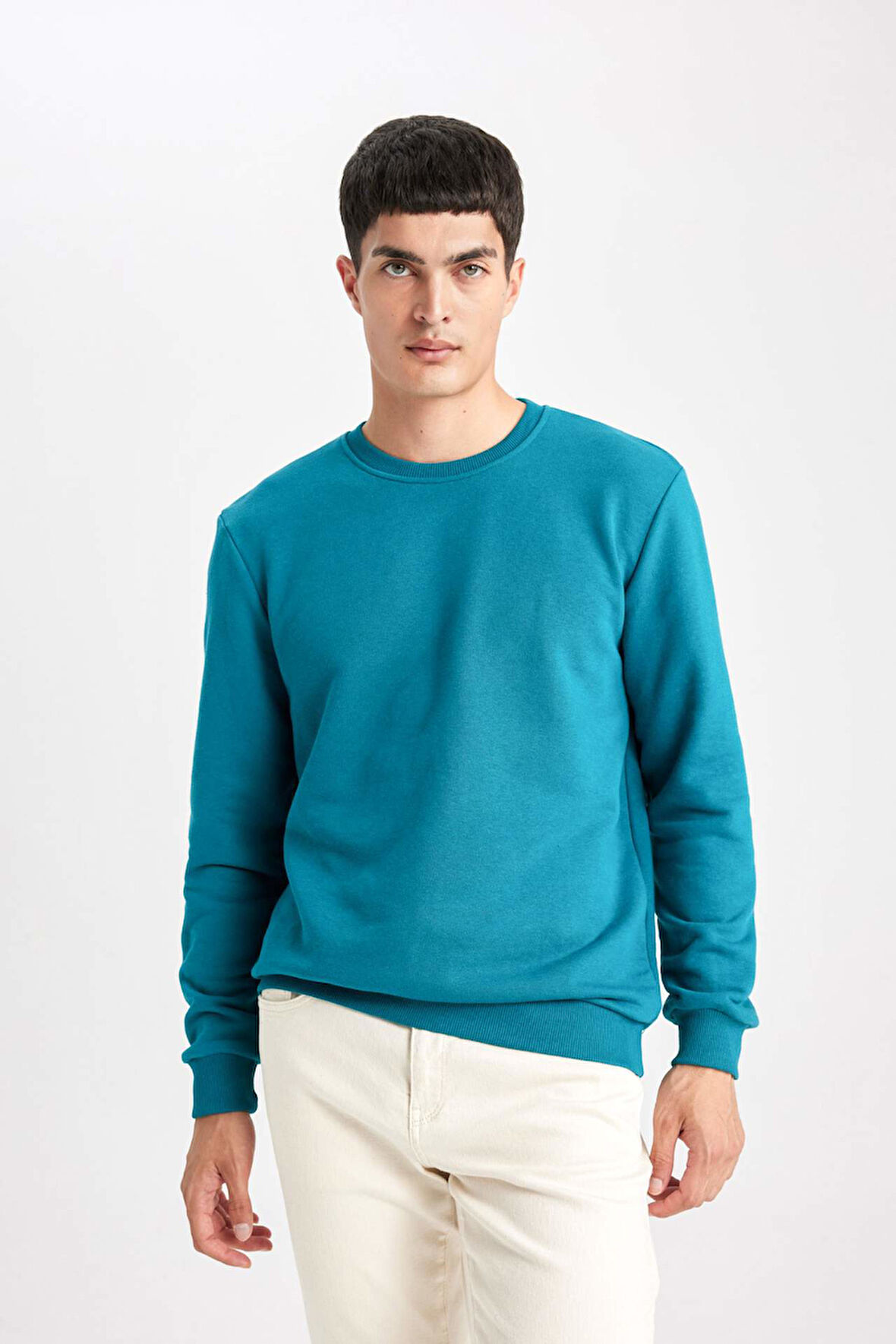 Regular Fit Bisiklet Yaka Sweatshirt