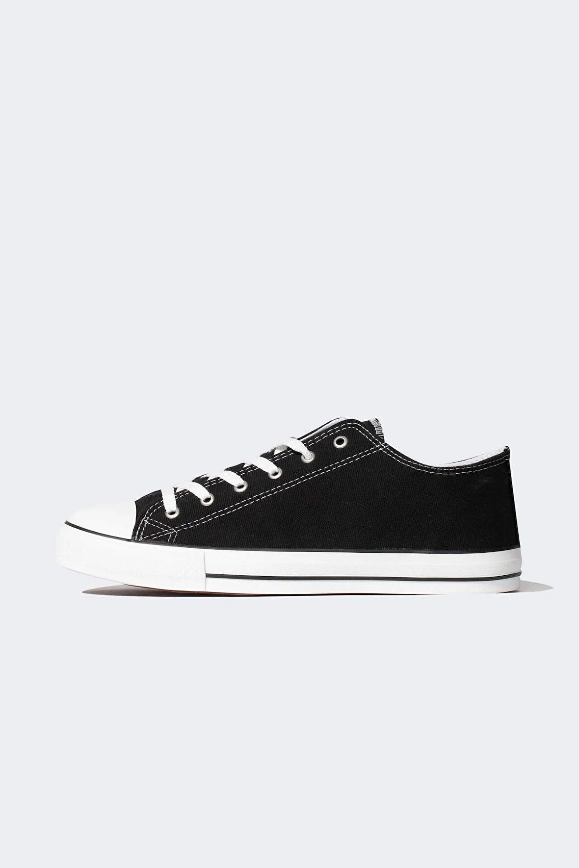 Erkek Düz Taban Bağcıklı Keten Sneaker