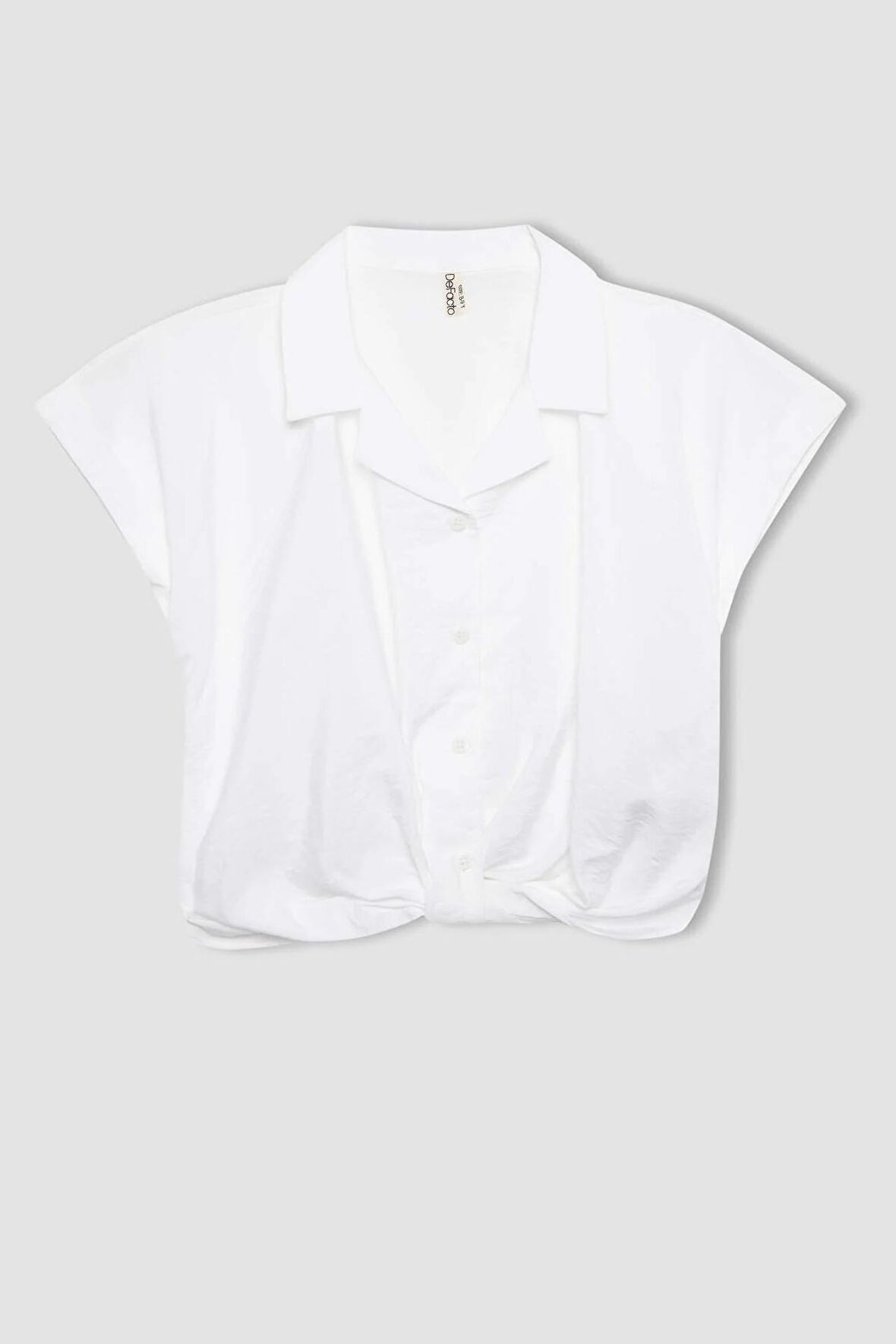 DeFacto Kız Çocuk Cropped Fit Kısa Kollu Gömlek B5063A824SMWT34