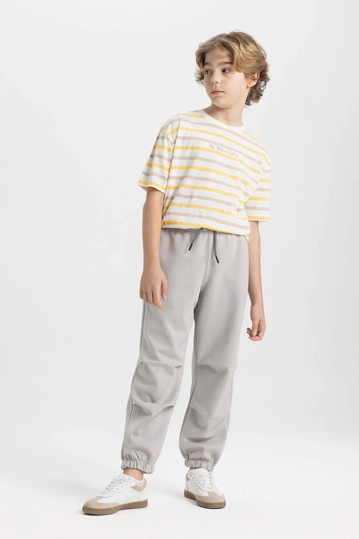 DeFacto Erkek Çocuk Beli Paçası Lastikli Cepli Basic Düz Jogger Eşofman Altı C2093A824SPGR253