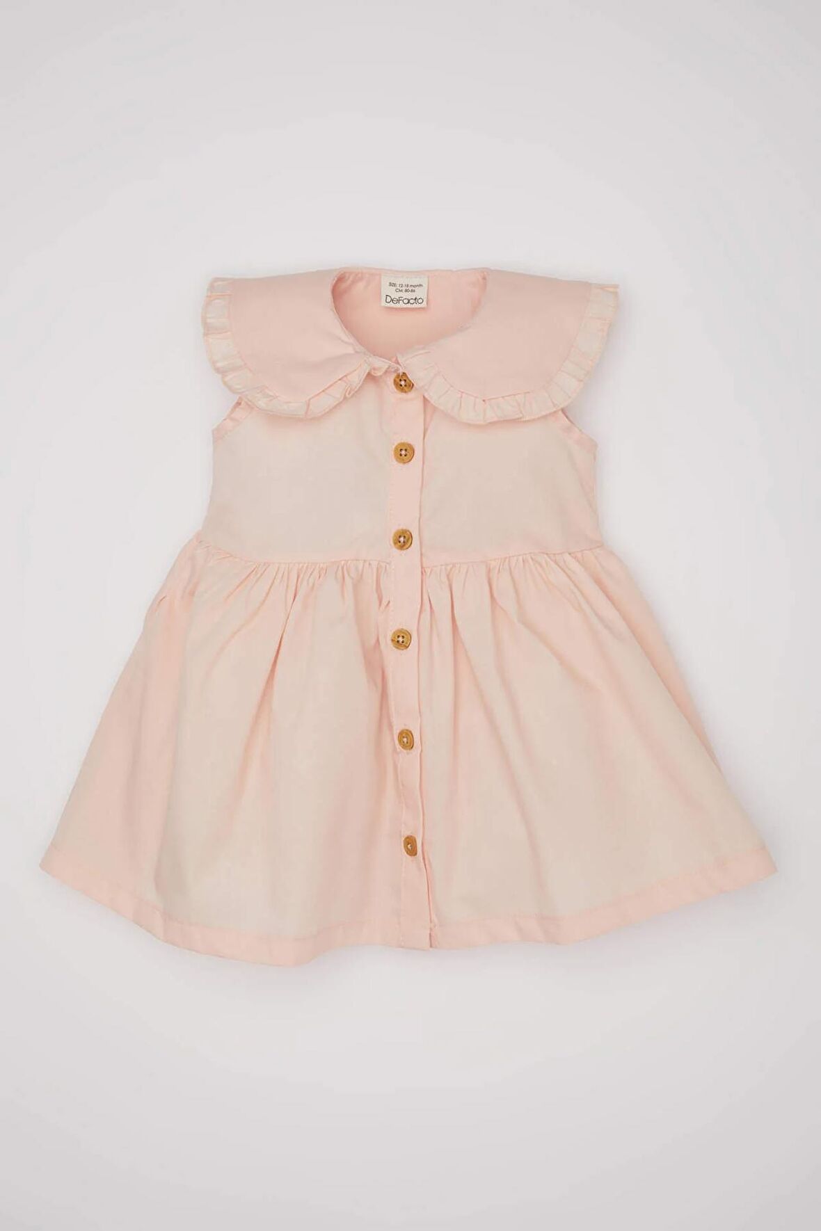 DeFacto Kız Bebek Kolsuz Poplin Elbise C2412A524SMPN256