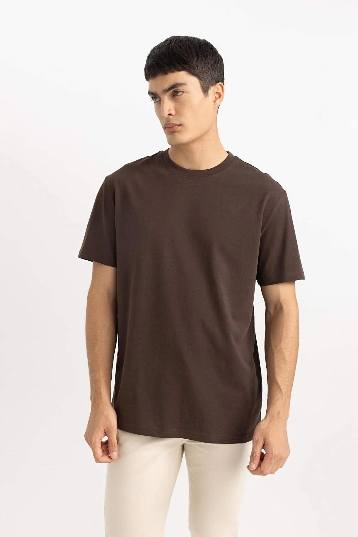 DeFacto New Regular Fit Bisiklet Yaka Basic Kısa Kollu Tişört V7699AZ24SPBN414