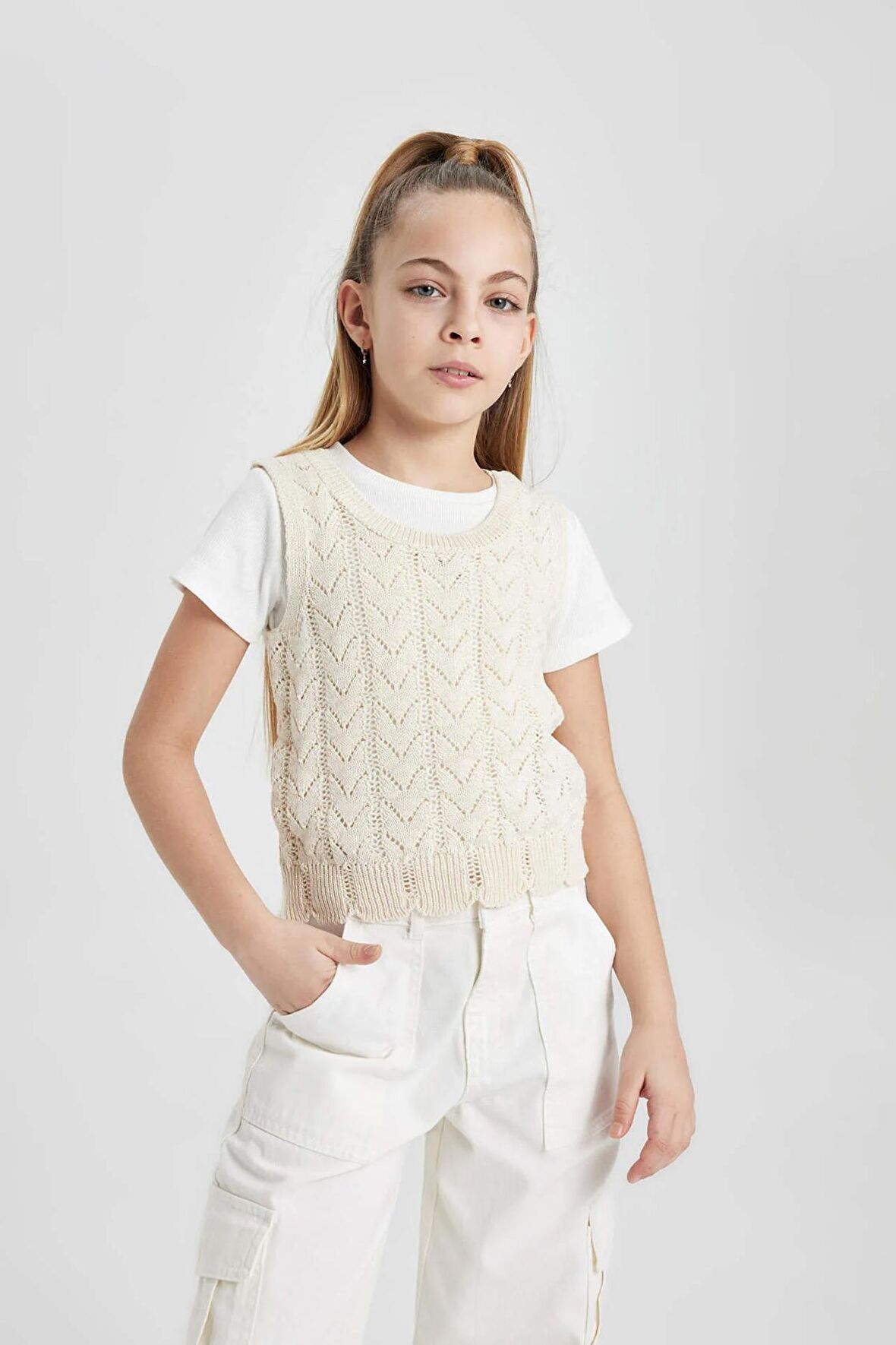 Kız Çocuk Bisiklet Yaka Atlet