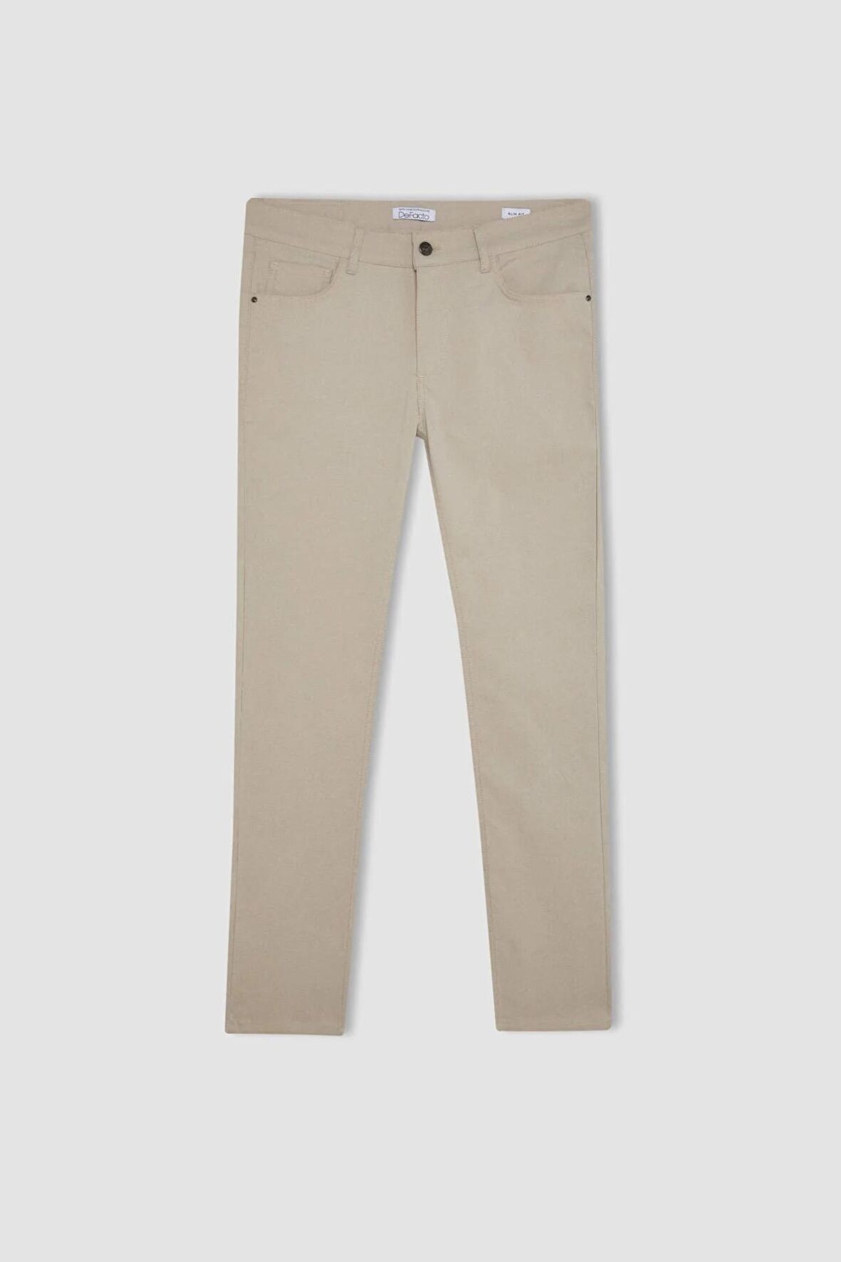 DeFacto Yazlık Chino Kanvas Pantolon Slim Fit Dar Kesim Cepli Dar Paça T1055AZ24SPBG191