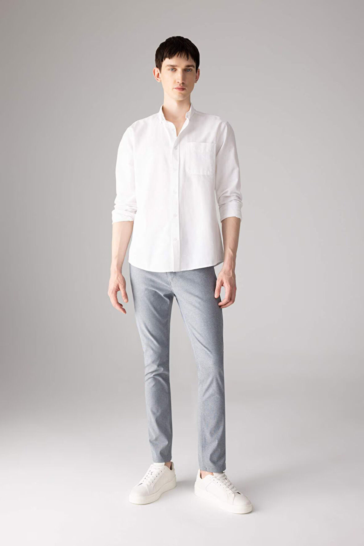 DeFacto Yazlık Chino Kanvas Pantolon Slim Fit Dar Kesim Cepli Dar Paça T1055AZ24SPIN87