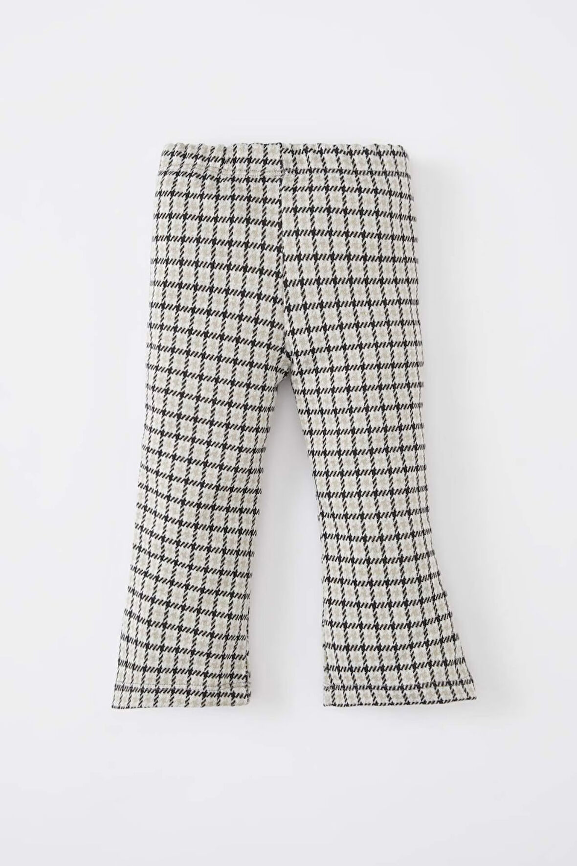 Kız Bebek Flare Fit Kareli Beli Lastikli Pantolon	