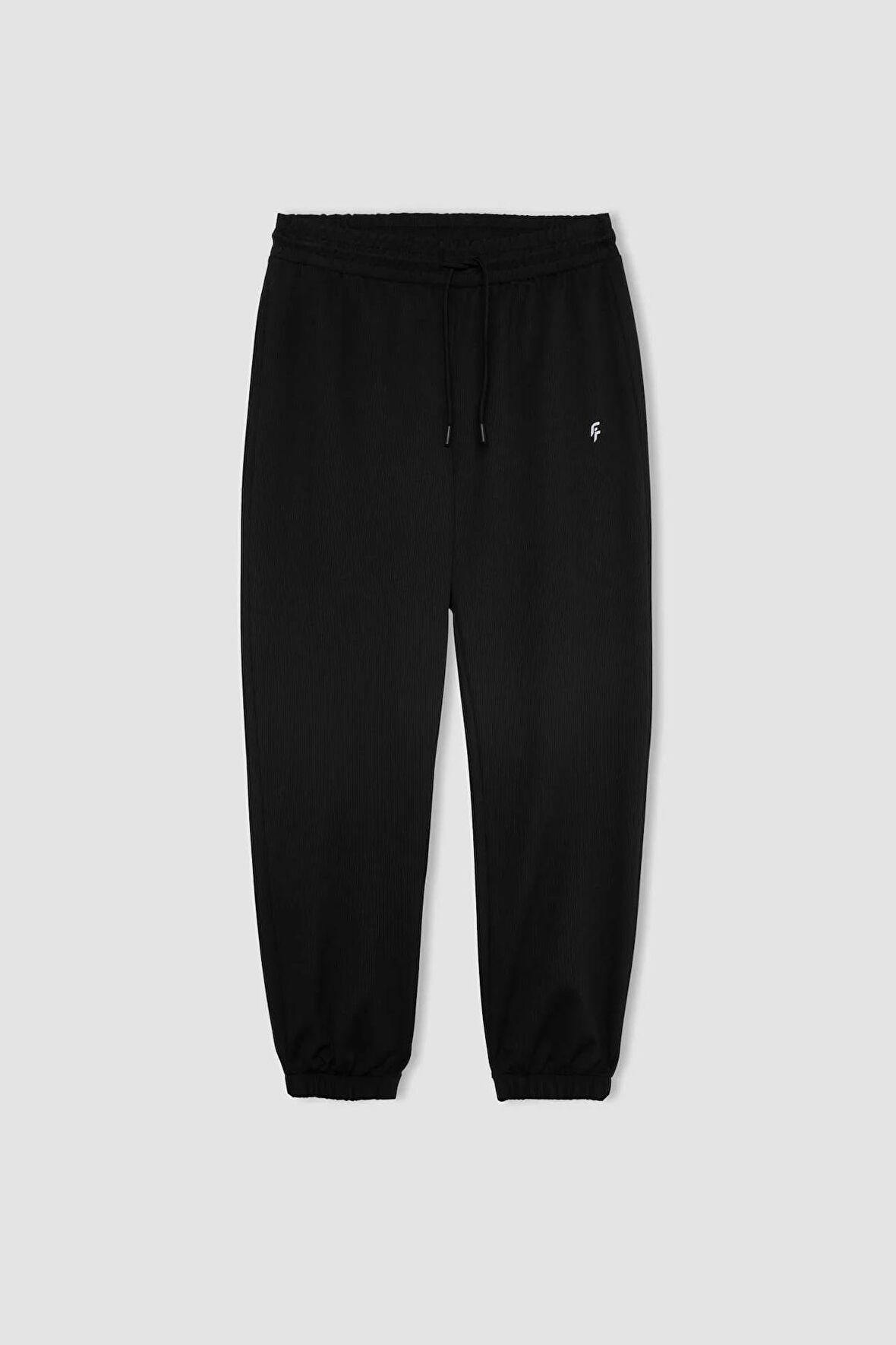 DeFactoFit Standart Fit Çift Cepli Paçası Lastikli Standart Boy Sporcu Eşofman Altı A4557AX24SPBK81
