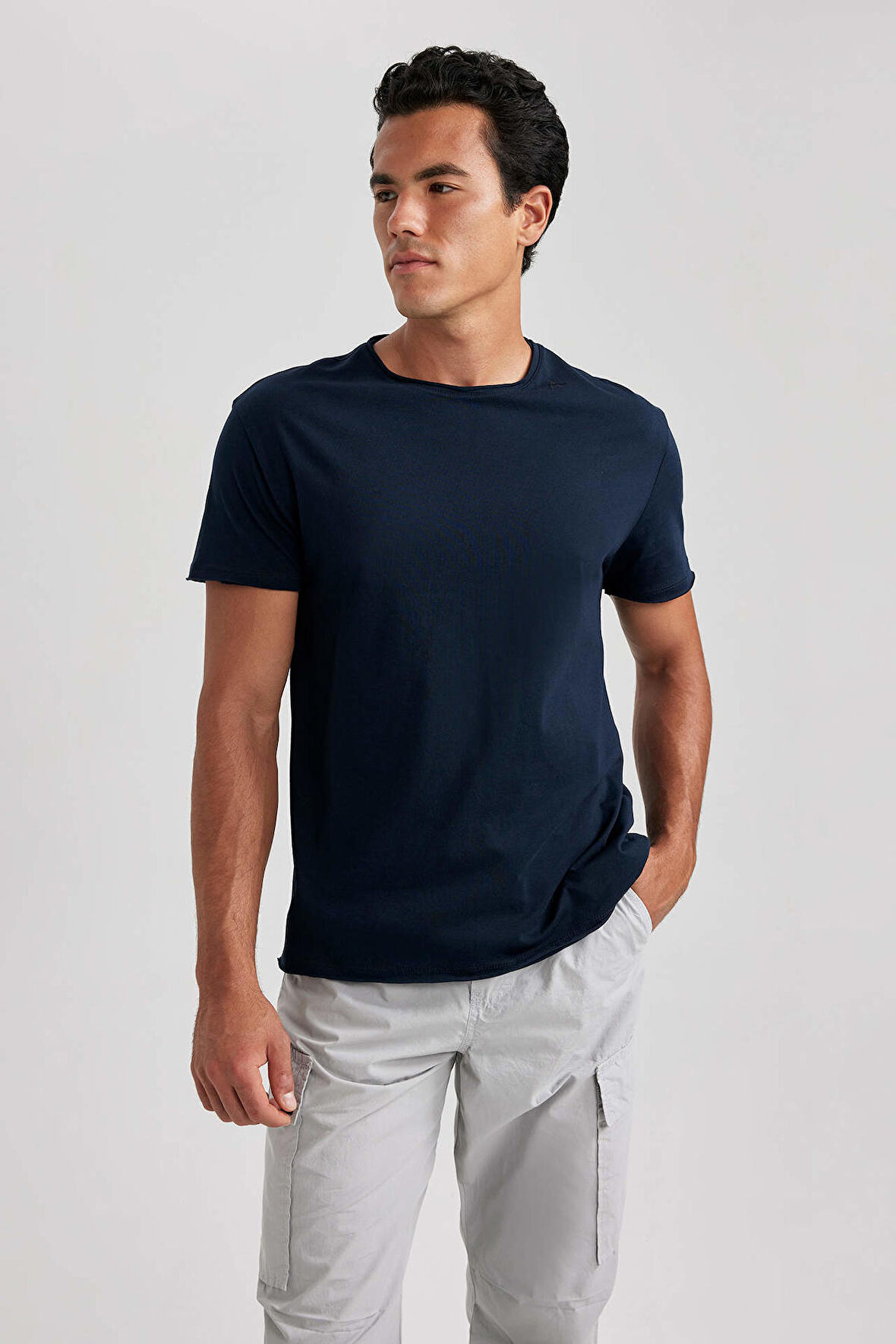 Regular Fit Bisiklet Yaka Tisört