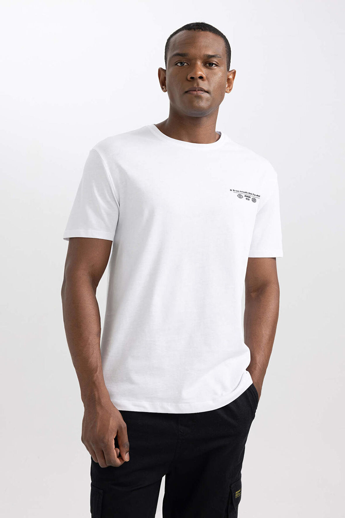DeFacto Regular Fit Bisiklet Yaka Baskılı Tişört Z3218AZ23AUWT34
