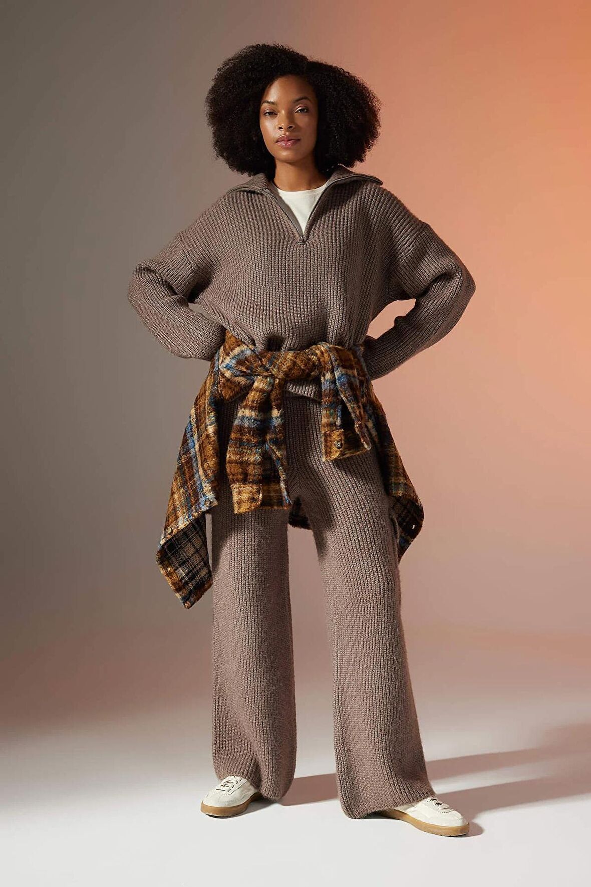 DeFacto Wide Leg Kargo Cepli Triko Pantolon B8625AX23CWBG208