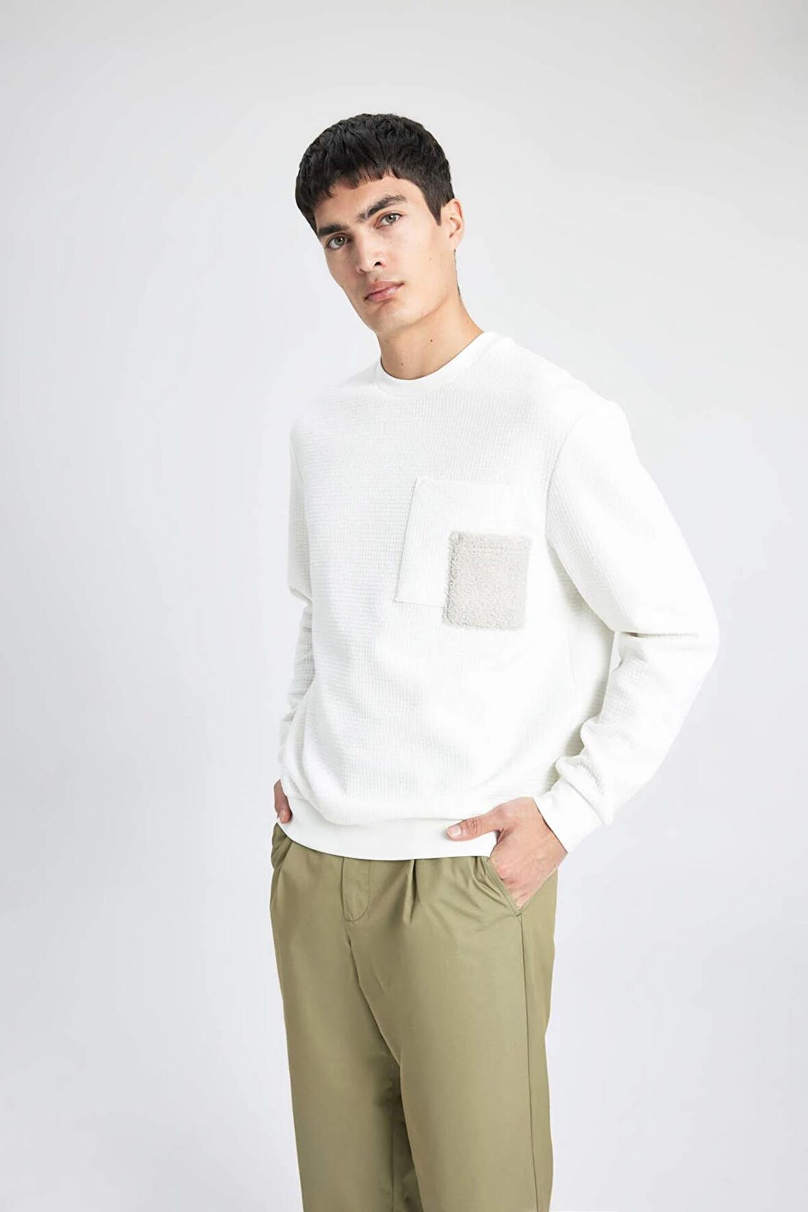 DeFacto Regular Fit Bisiklet Yaka Sweatshirt B9196AX24SPWT32