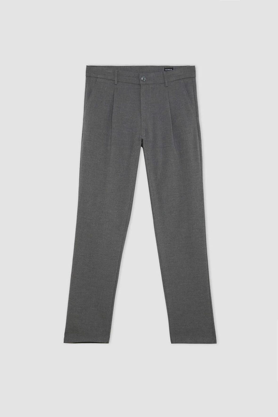 DeFacto Yazlık Kumaş Pantolon Tailored Regular Fit Normal Kesim Basic Düz Cepli Düz Paça A7273AX24SPAR198
