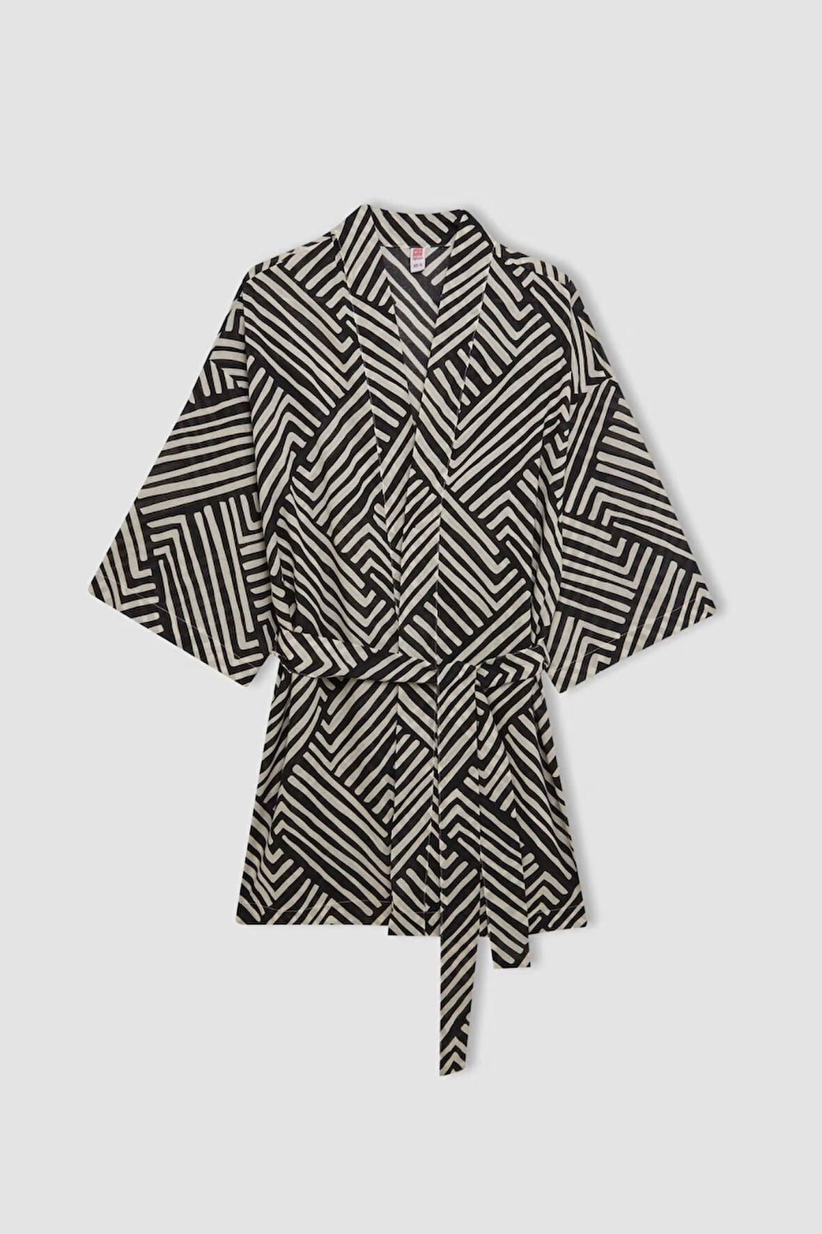 Desenli Pamuklu Kimono-Fall in Love