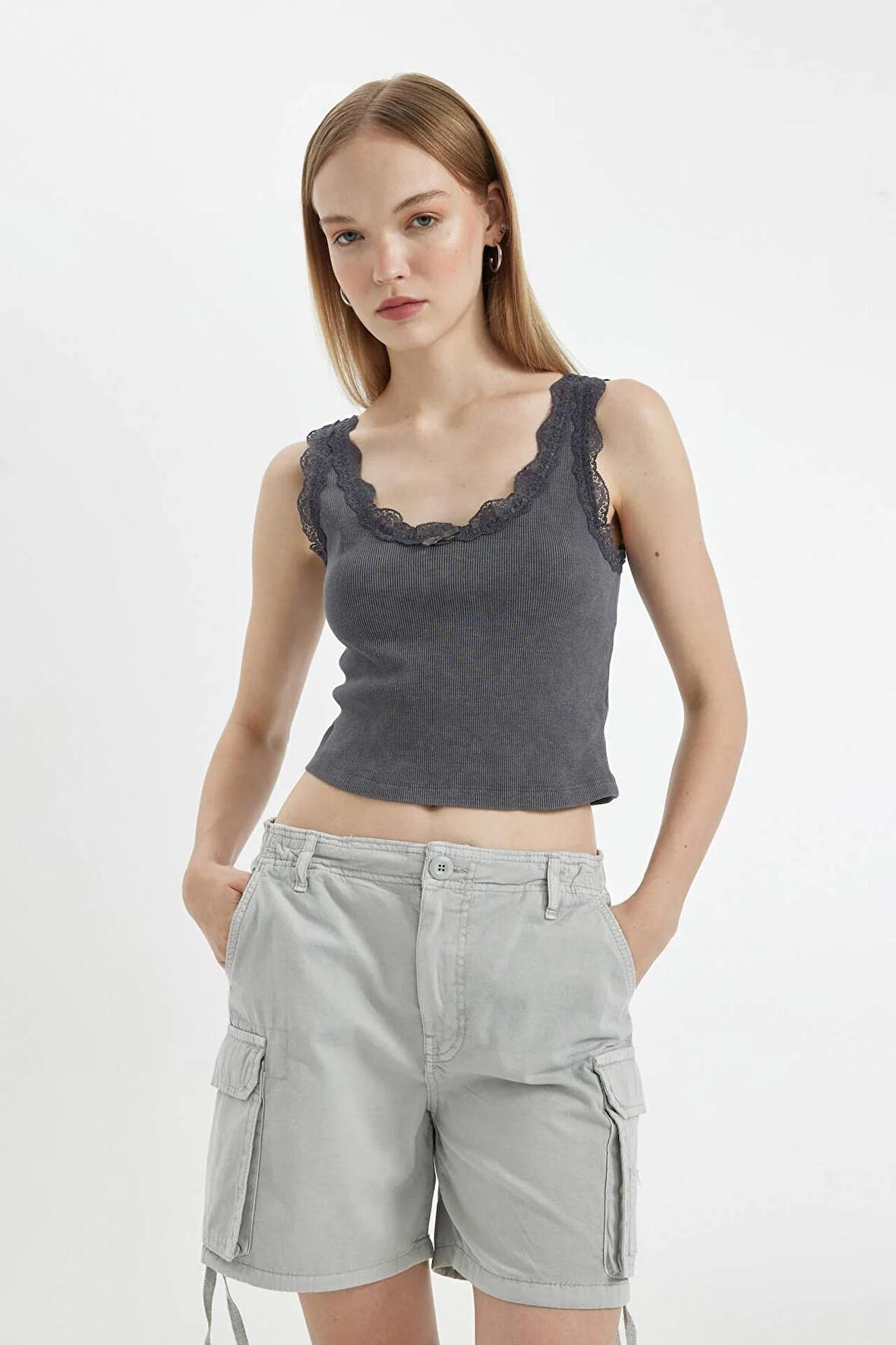 DeFacto Coool Fitted Fitilli Kaşkorse Atlet D1611AX24SMAR58