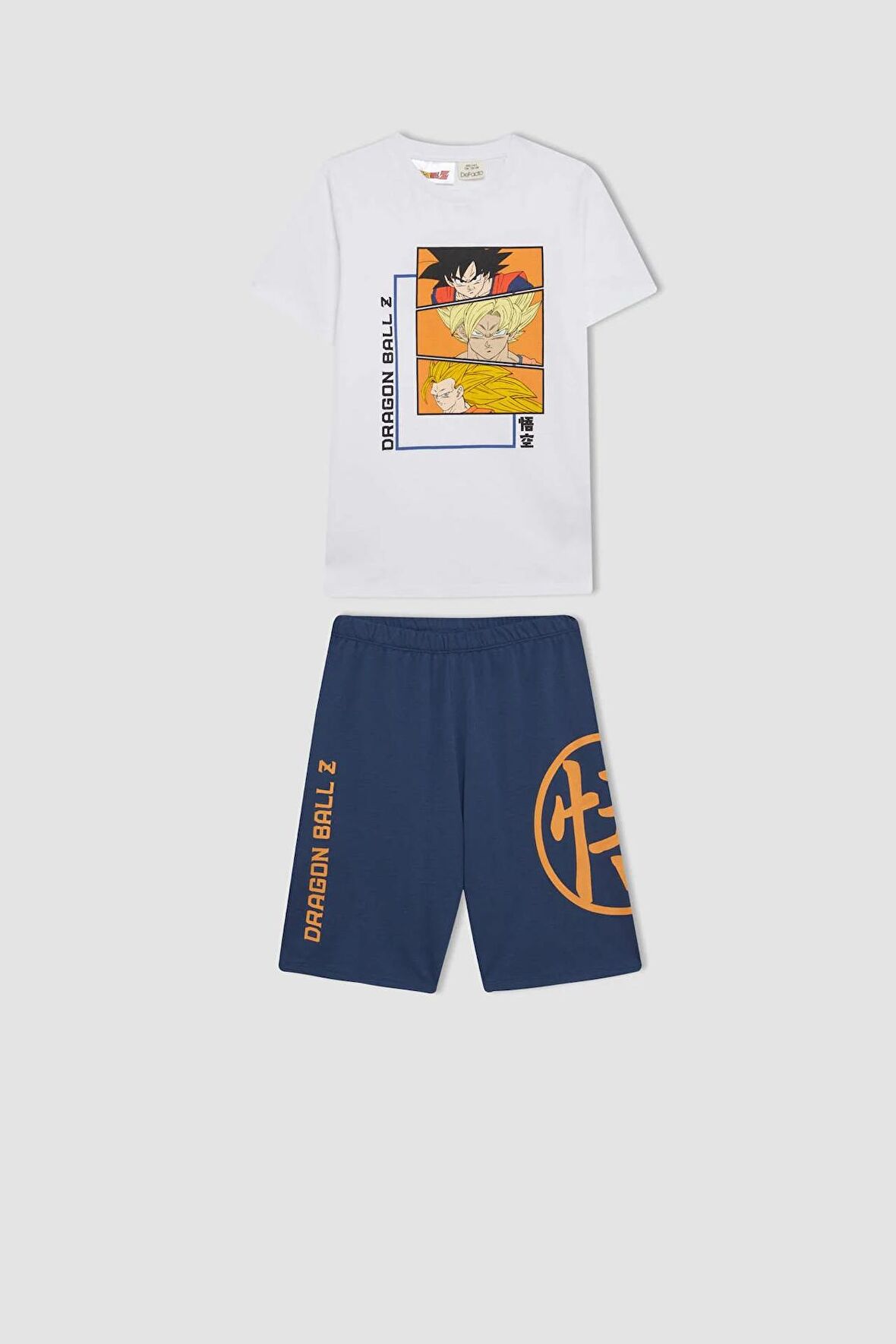 DeFacto Erkek Çocuk Dragon Ball Kısa Kollu Şortlu Pijama Takımı D2105A824SMWT79