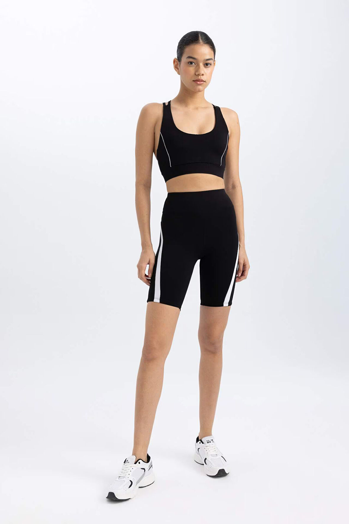 DeFactoFit Biker Beli Saran Sporcu Tayt C0560AX24SMBK81