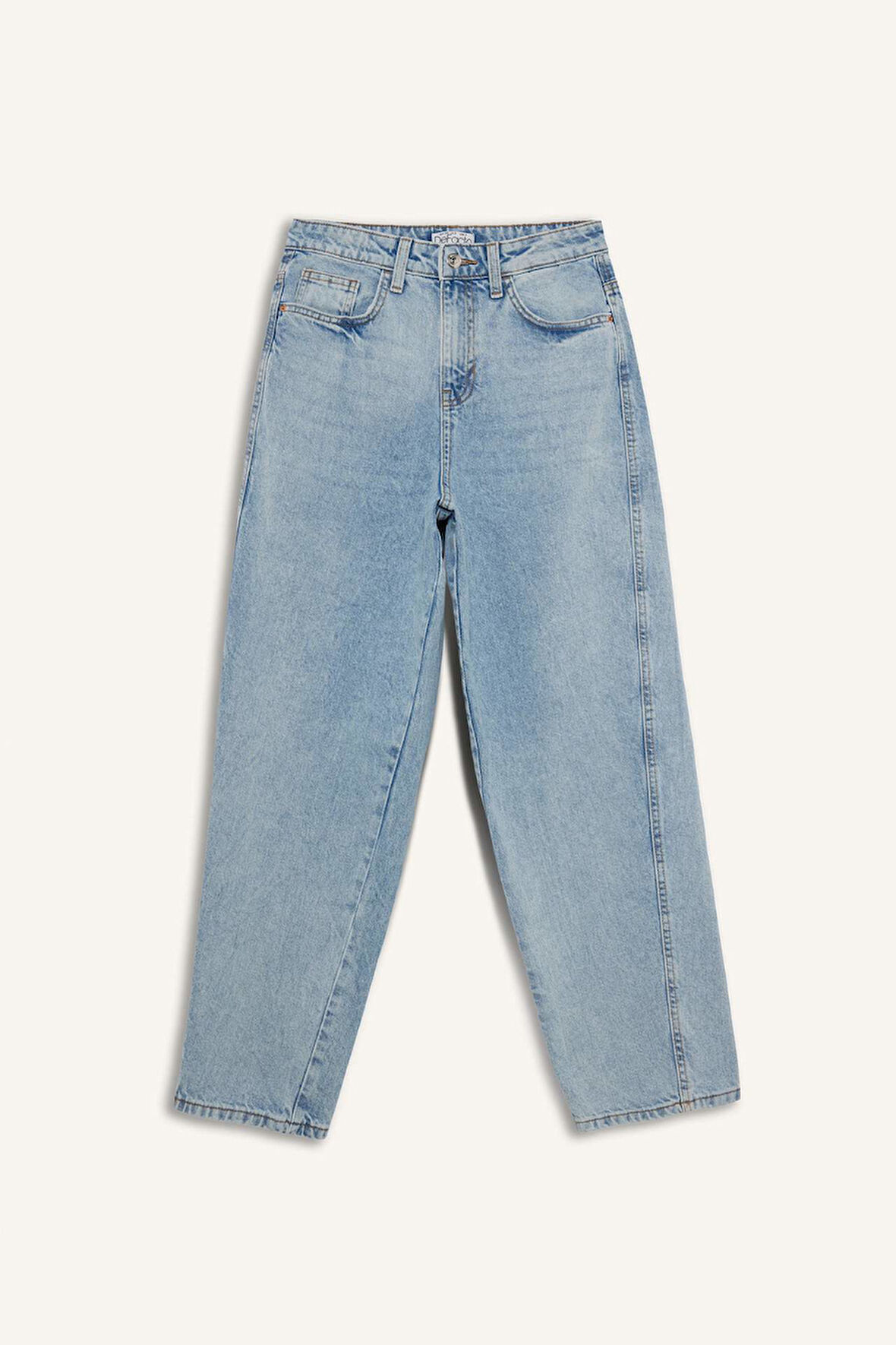 Carrot Fit  Yüksek Bel Bilek Boy Jean Yıkamalı Pantolon