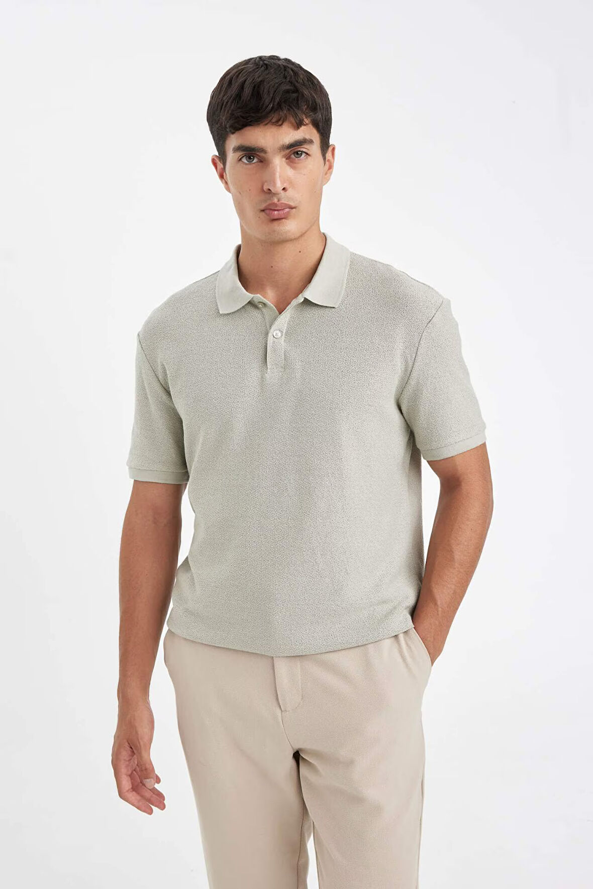 DeFacto Regular Fit Kısa Kollu Krep Polo Tişört C4149AX24SMKH478