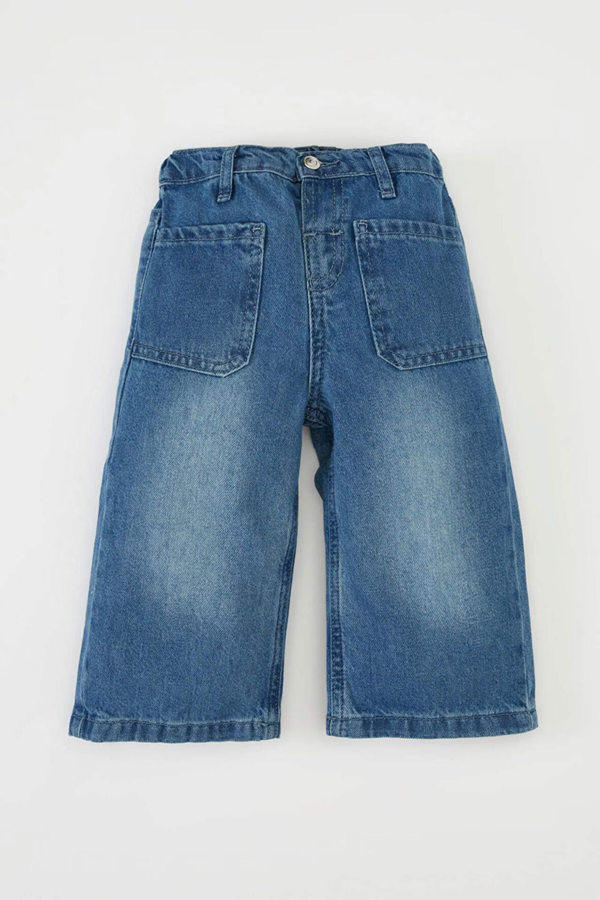 DeFacto Kız Bebek Esnek Bantlı Geniş Paça Jean Pantolon D1831A524AUNM28