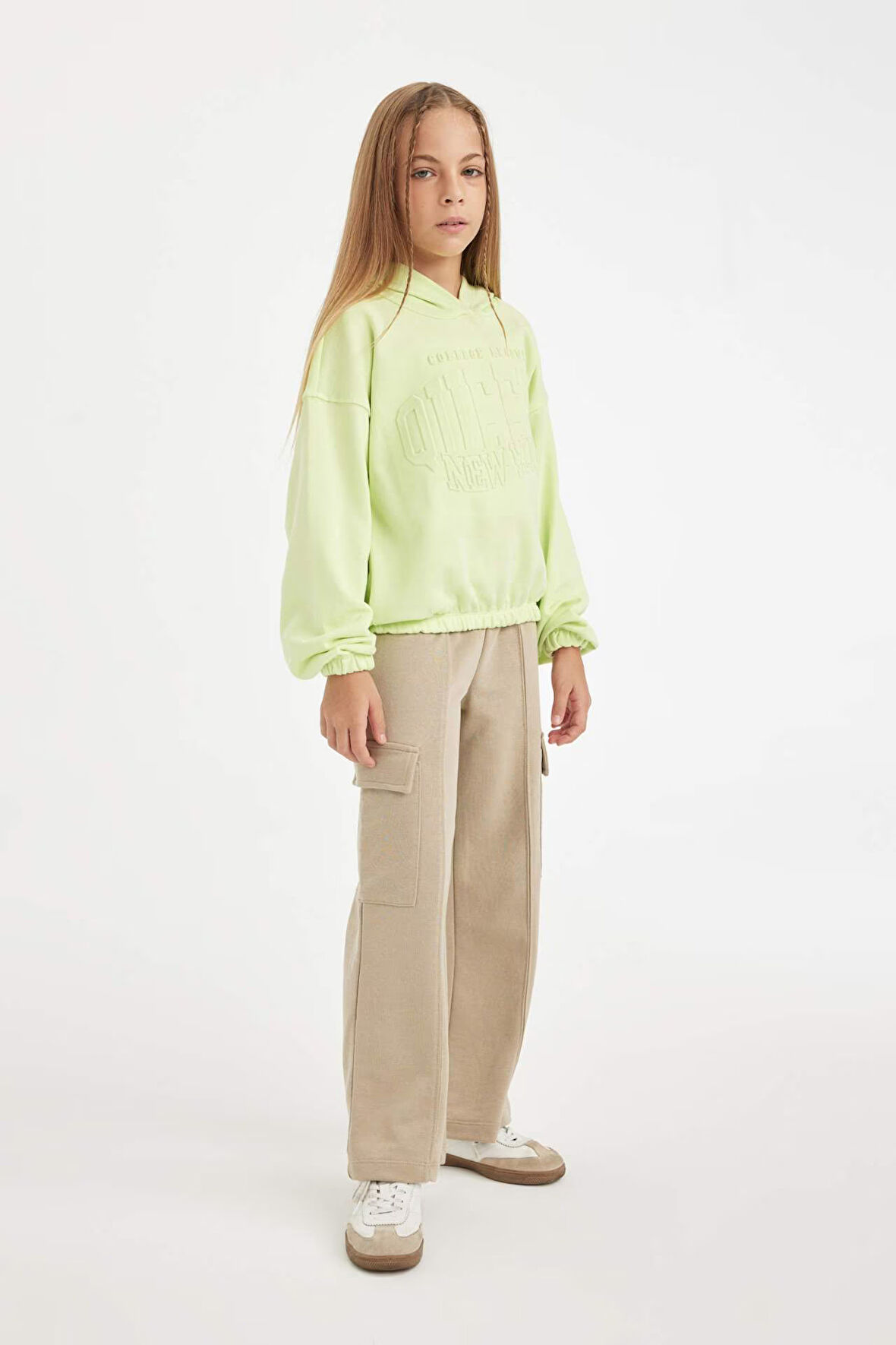 DeFacto Kız Çocuk Wide Leg Kargo Pantolon D0744A824AUGR276
