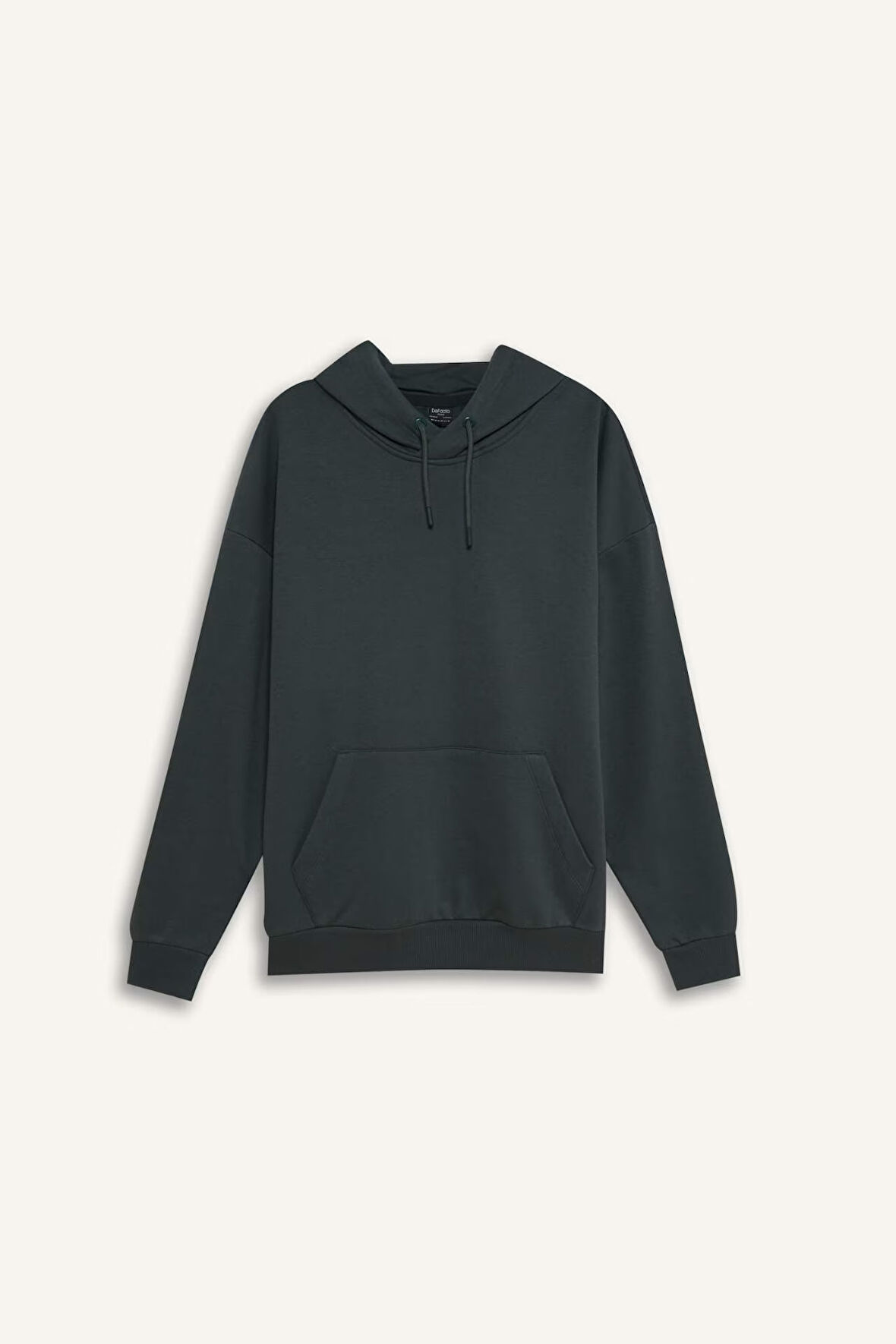 DeFacto Oversize Geniş Kalıp Kapüşonlu Kanguru Cepli Basic Düz Sweatshirt X8287AZ24AUGN1082