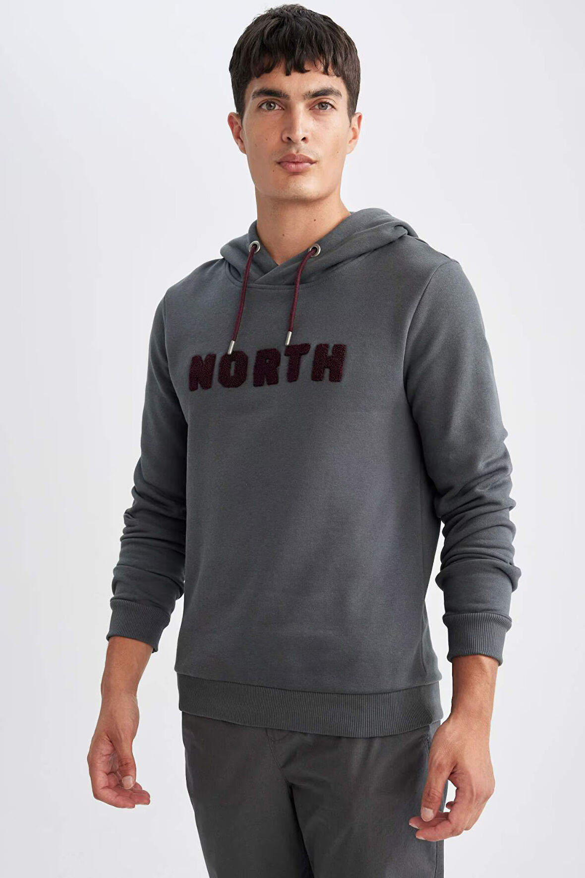 DeFacto Regular Fit Kapüşonlu Baskılı Kalın Sweatshirt L5850AZ24AUGN807